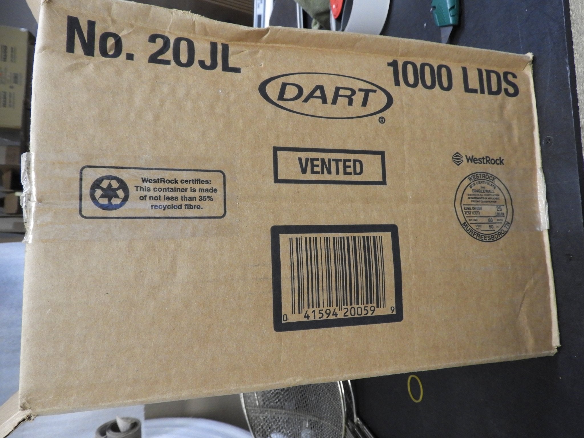 New Dart 20JL 20. Translucent Vented Lid - 800/Case C IP - Falcon Restaurant Supply - 1