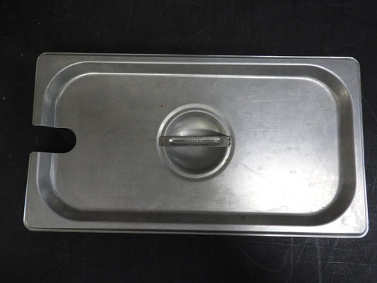 Winco SPCT 1/3 Size Slotted Stainless Steel Steam Pan Cover C IP