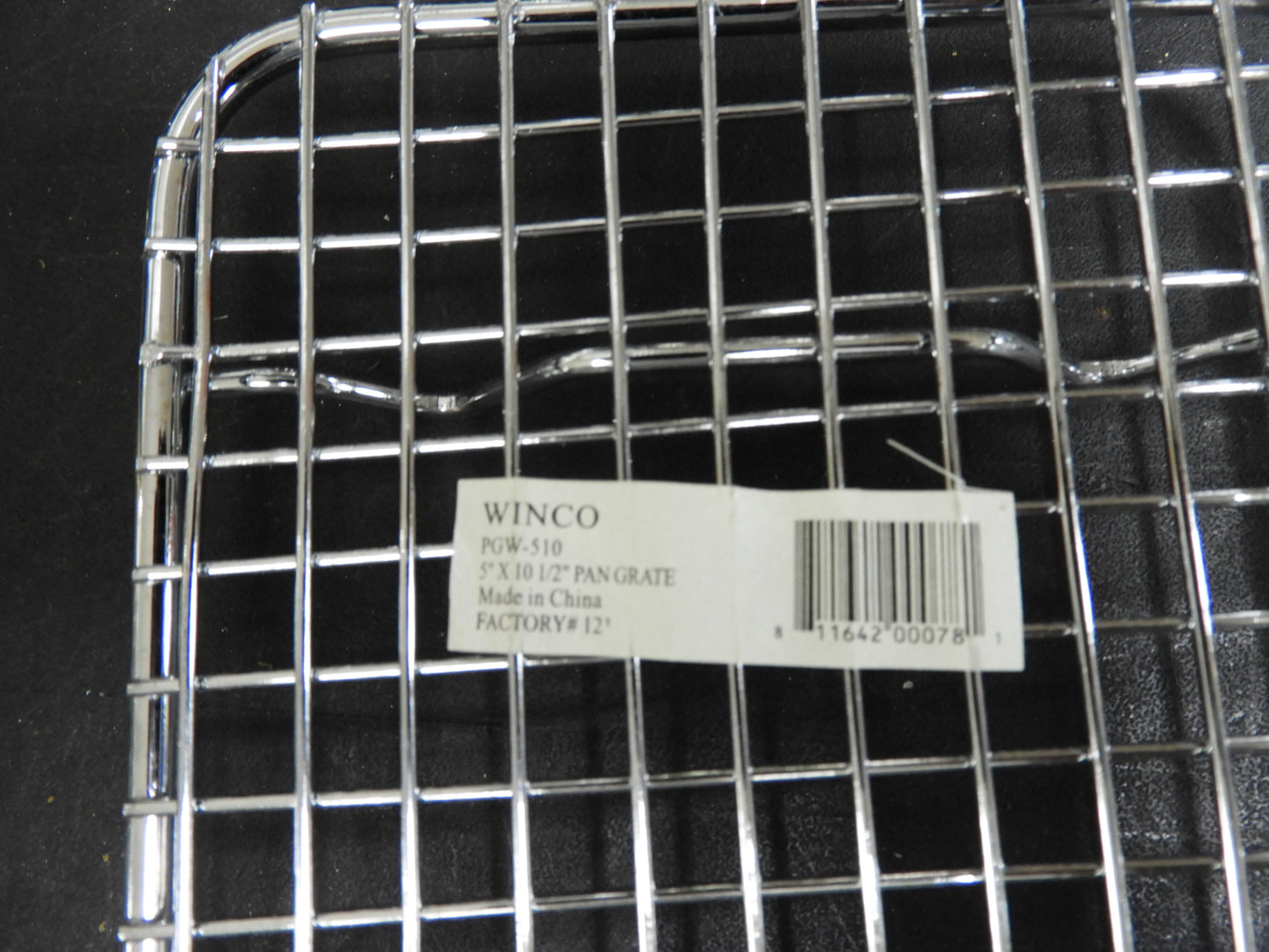 Used Winco PGW-510 - Wire Pan Grate, 5" x 10-1/2", 1/3 size, rectangular, stainless steel C IP