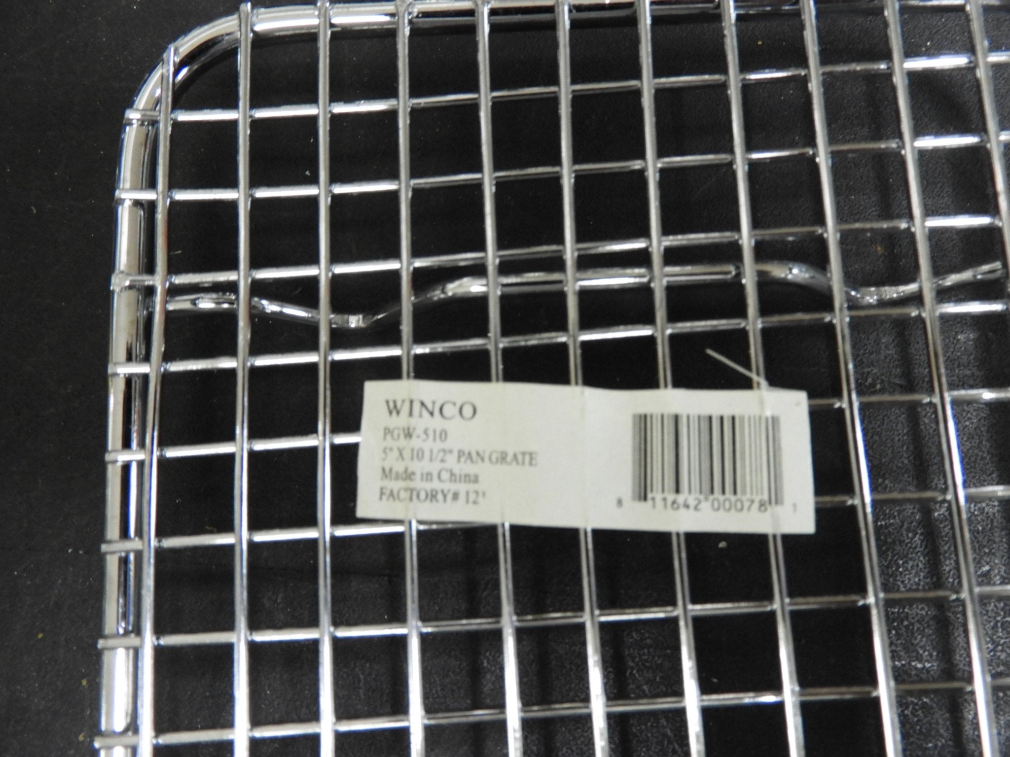 Used Winco PGW - 510 - Wire Pan Grate, 5" x 10 - 1/2", 1/3 size, rectangular, stainless steel C IP - Falcon Restaurant Supply - 4