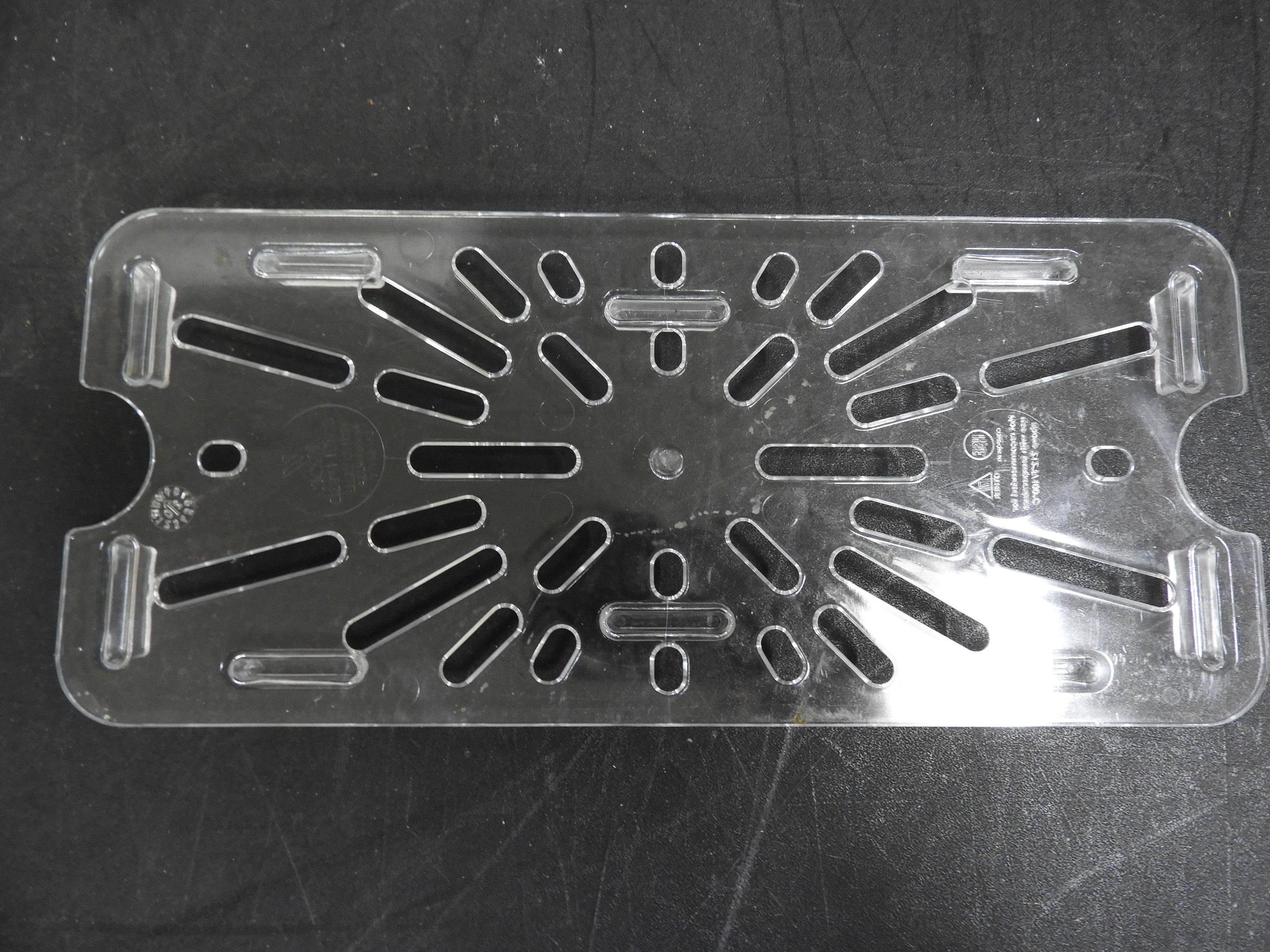 Used Vigor 1/3 Size Clear Polycarbonate Drain Tray C IP