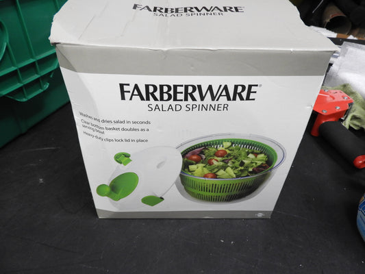 Used Farberware Professional Green/White Salad Spinner C IP