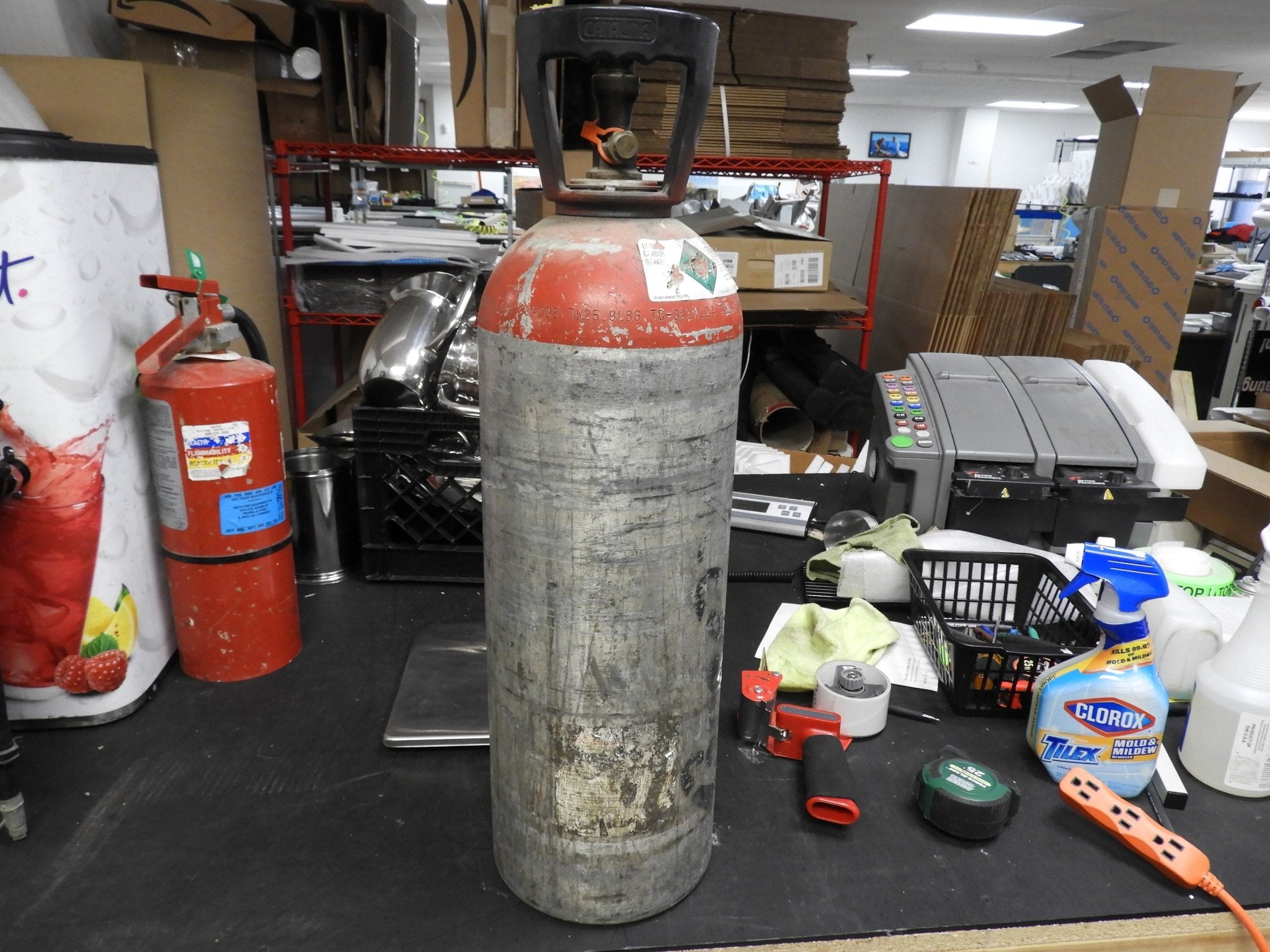 Used Empty 20lb Beverage Grade Co2 Aluminum Tank - Falcon Restaurant Supply - 1