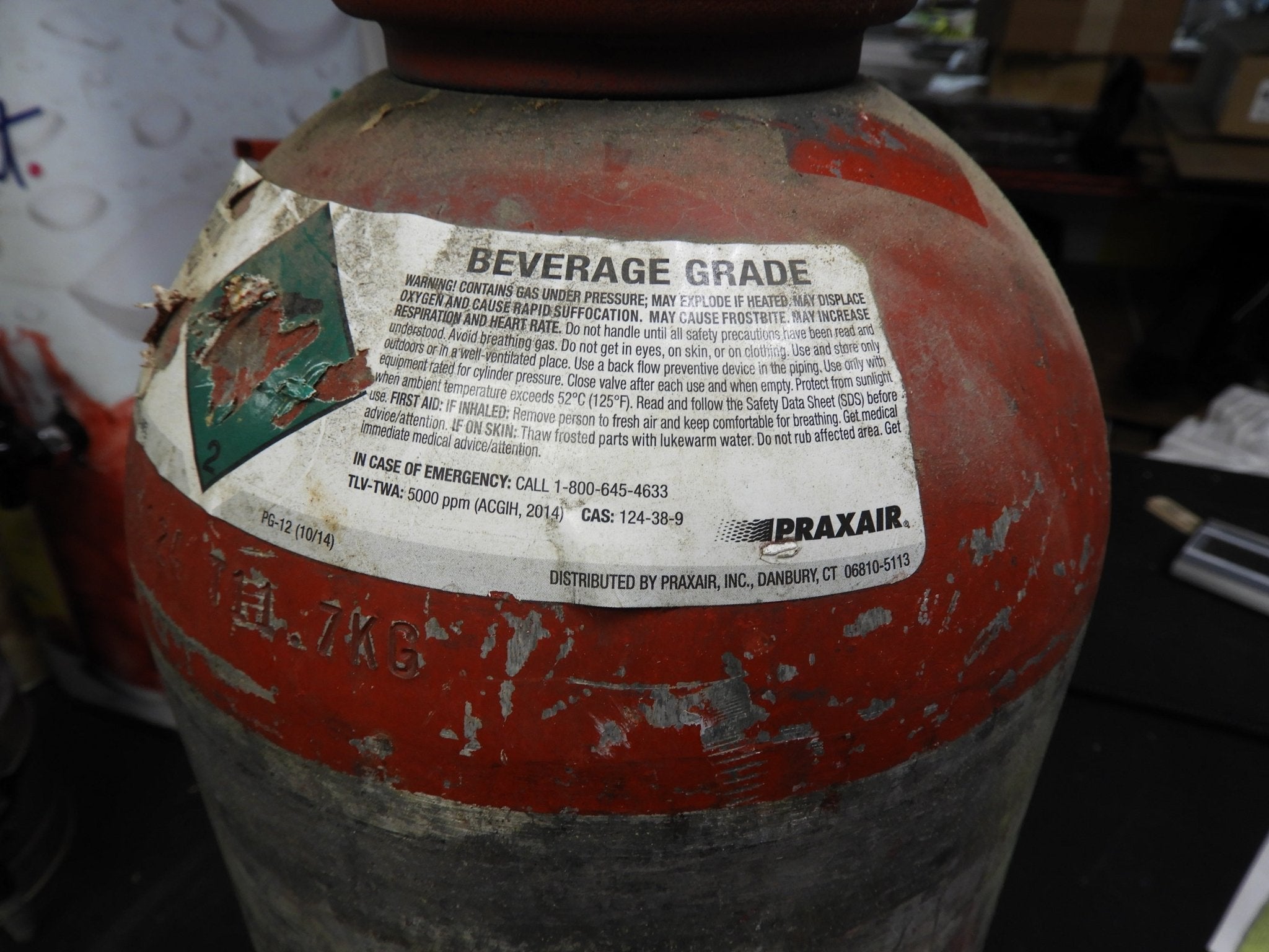 Used Empty 20lb Beverage Grade Co2 Aluminum Tank - Falcon Restaurant Supply - 3