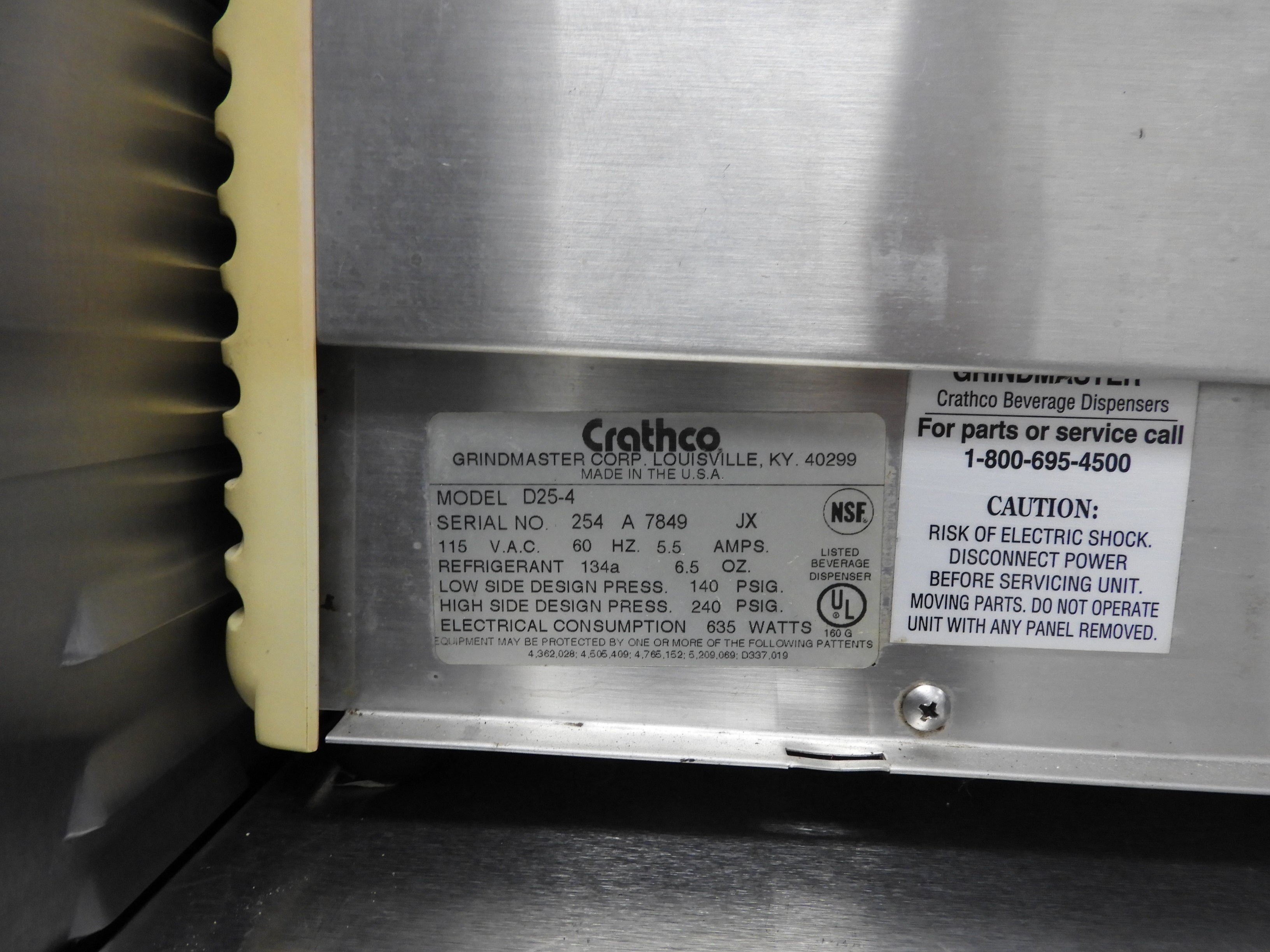 Used Crathco D25-4 Classic Bubbler Series Double 5 Gallon Refrigerated Beverage Dispenser