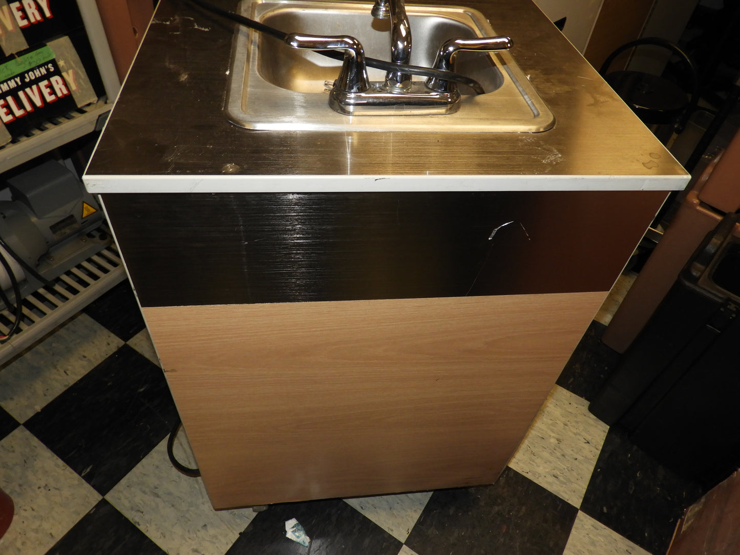 Used Self Contained Portable Sink with Pump, Water Heater and Collection Containers