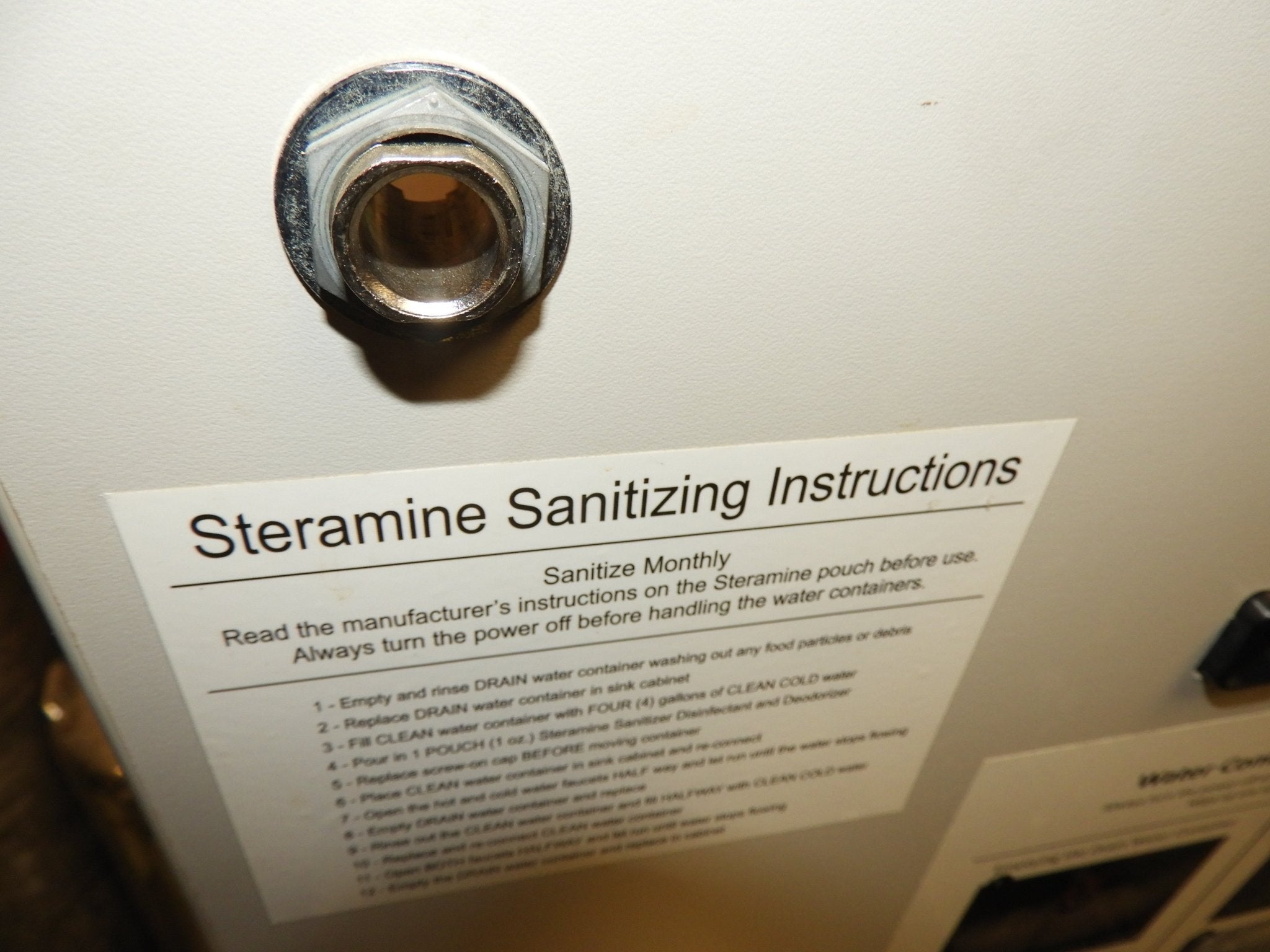 Used Self Contained Portable Sink with Pump and Collection Containers