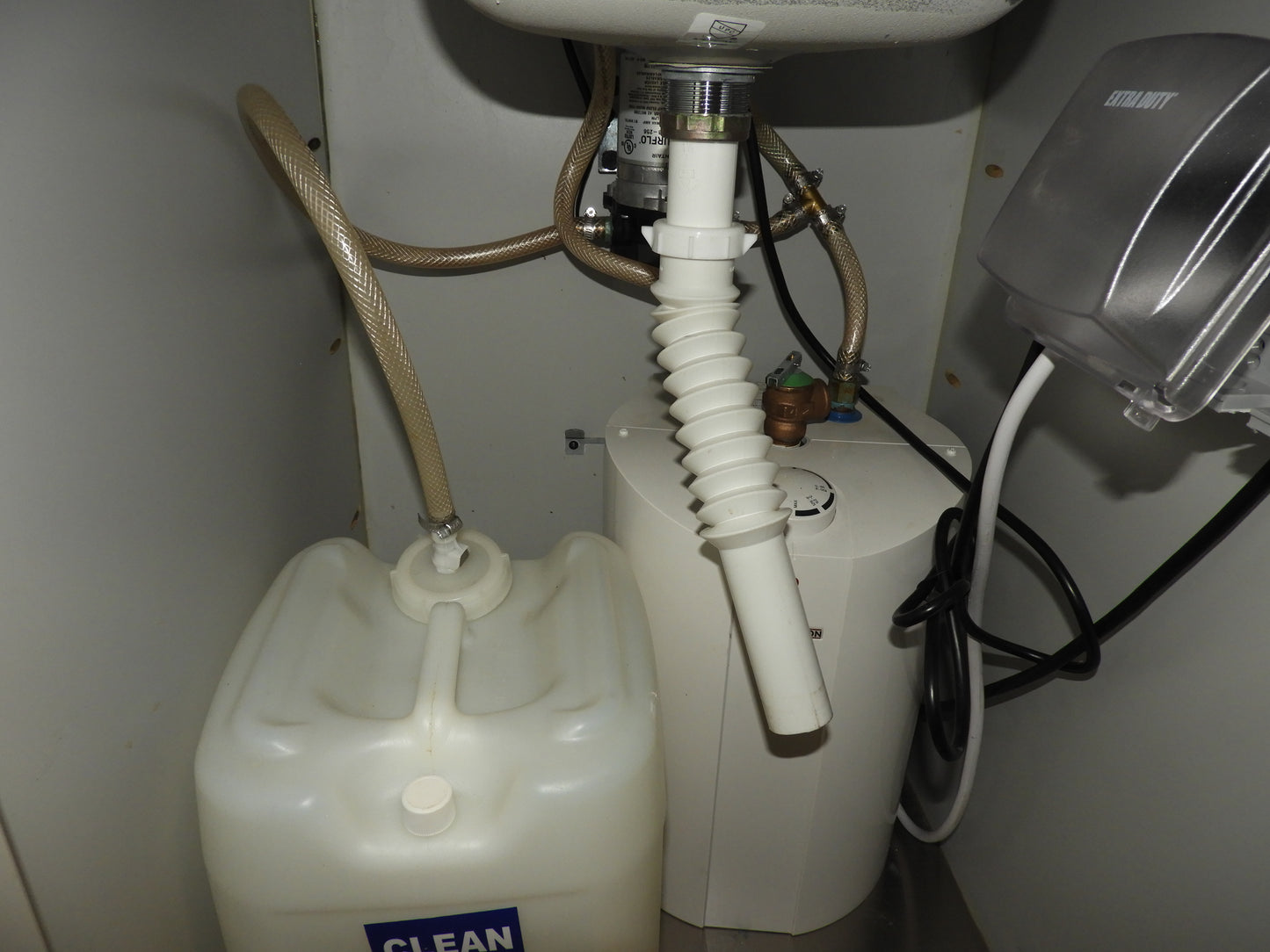 Used Self Contained Portable Sink with Pump, Water Heater and Collection Container