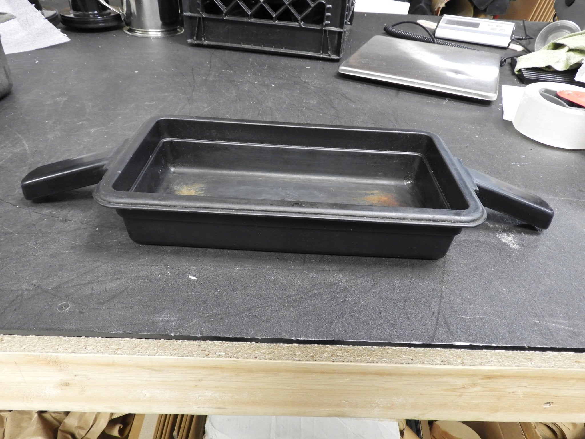 Used Clipper Corporation - 7016 - Dual - Handled Pass Through Hot Food Pan Black - Falcon Restaurant Supply - 2