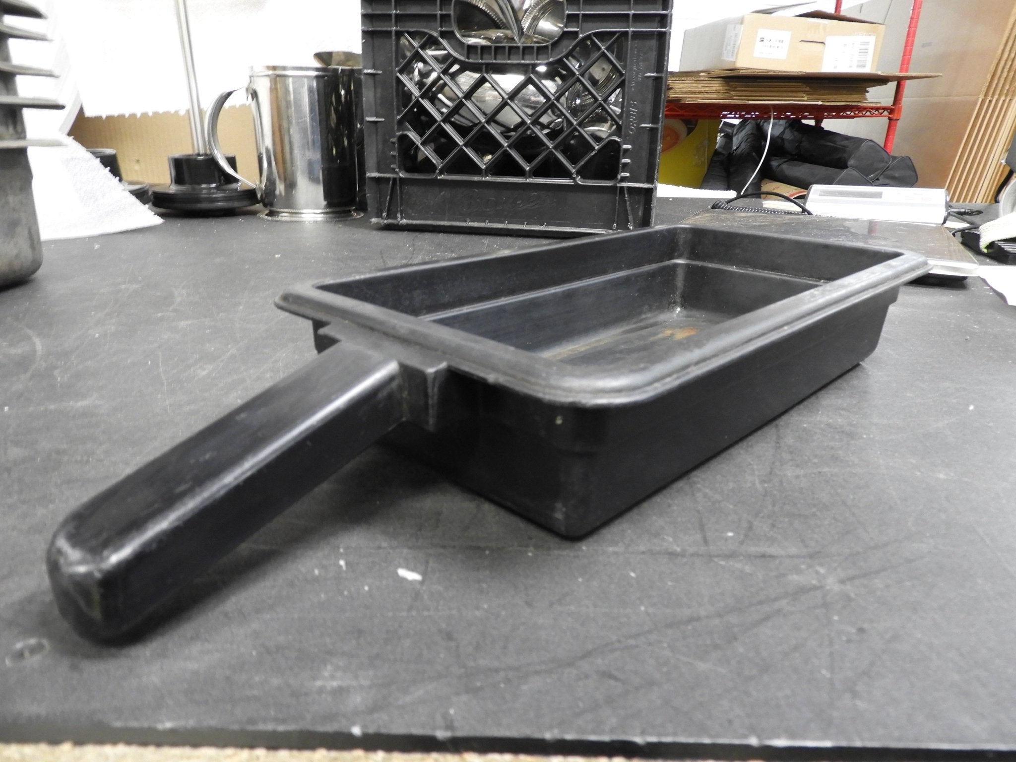 Used Clipper Corporation - 7016 - Dual - Handled Pass Through Hot Food Pan Black - Falcon Restaurant Supply - 3