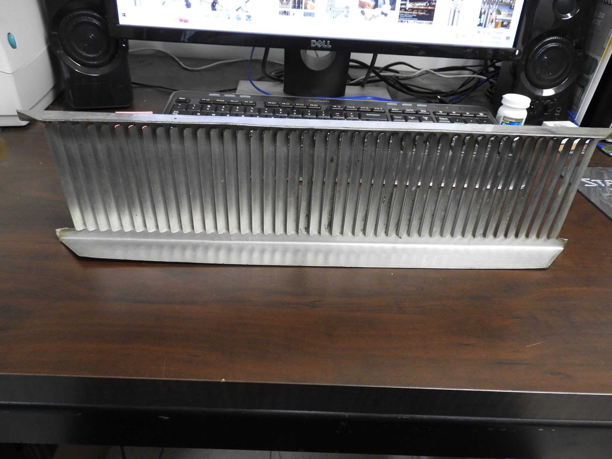 Used Stainless Steel Beer Tap Drip Tray Grid 18"x4.5"x1.25" - Falcon Restaurant Supply - 4