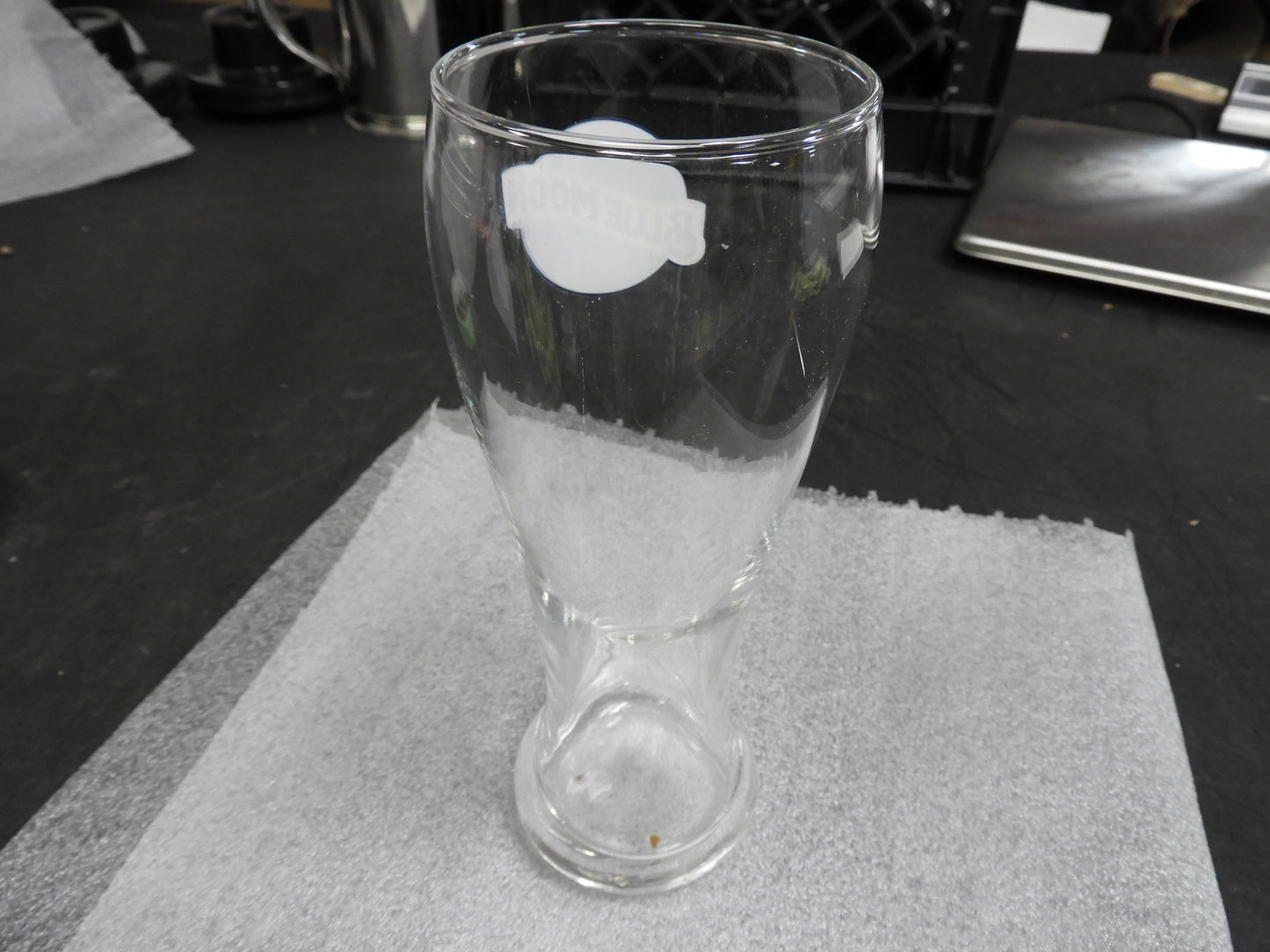 Used Blue Moon 12oz, 7 Inch Tall Pilsner-Style Beer Glass