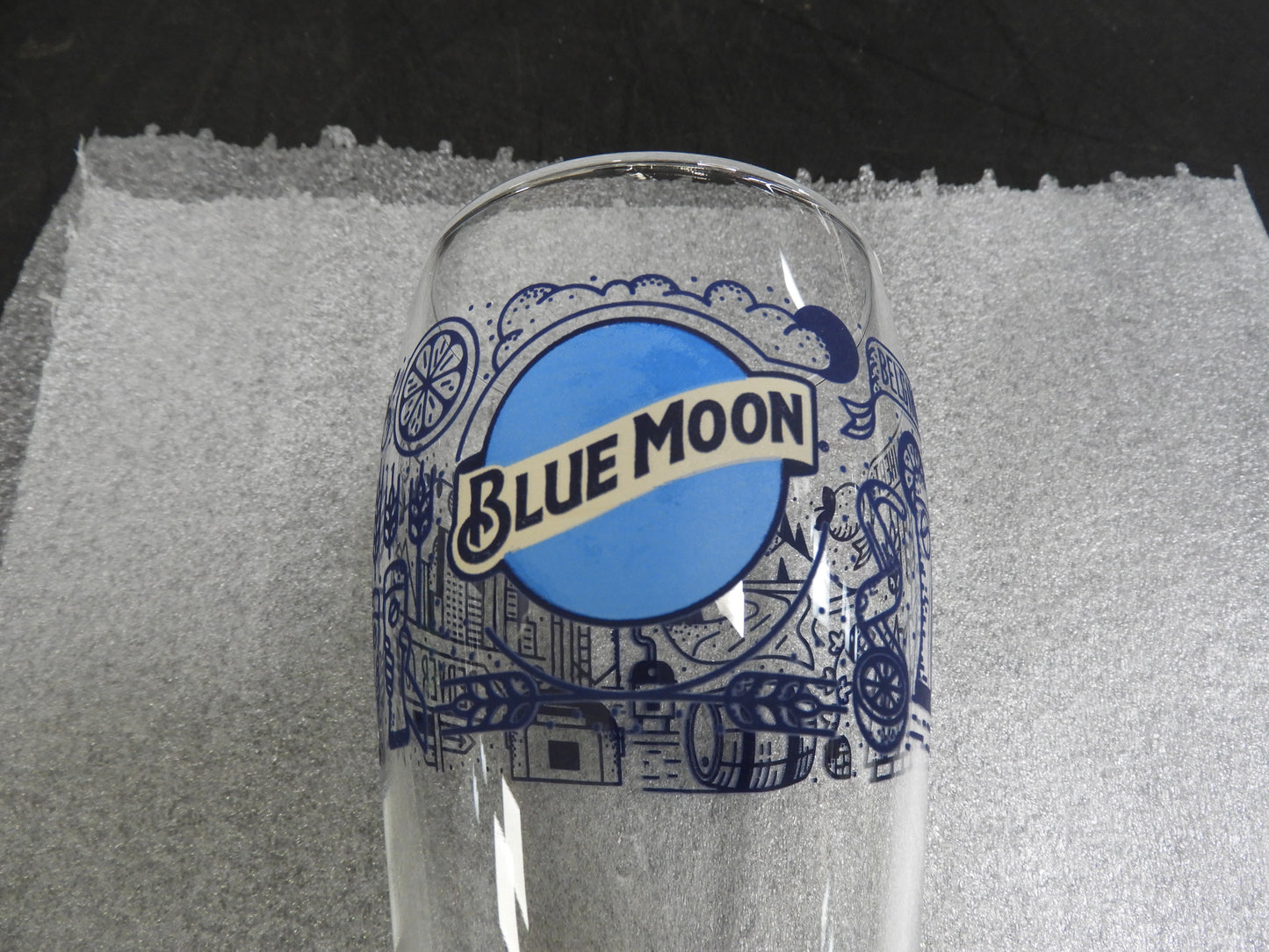 Used Blue Moon 16oz Pilsner Beer Glass Denver Colorado