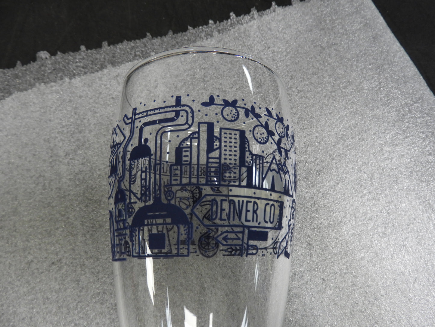 Used Blue Moon 16oz Pilsner Beer Glass Denver Colorado