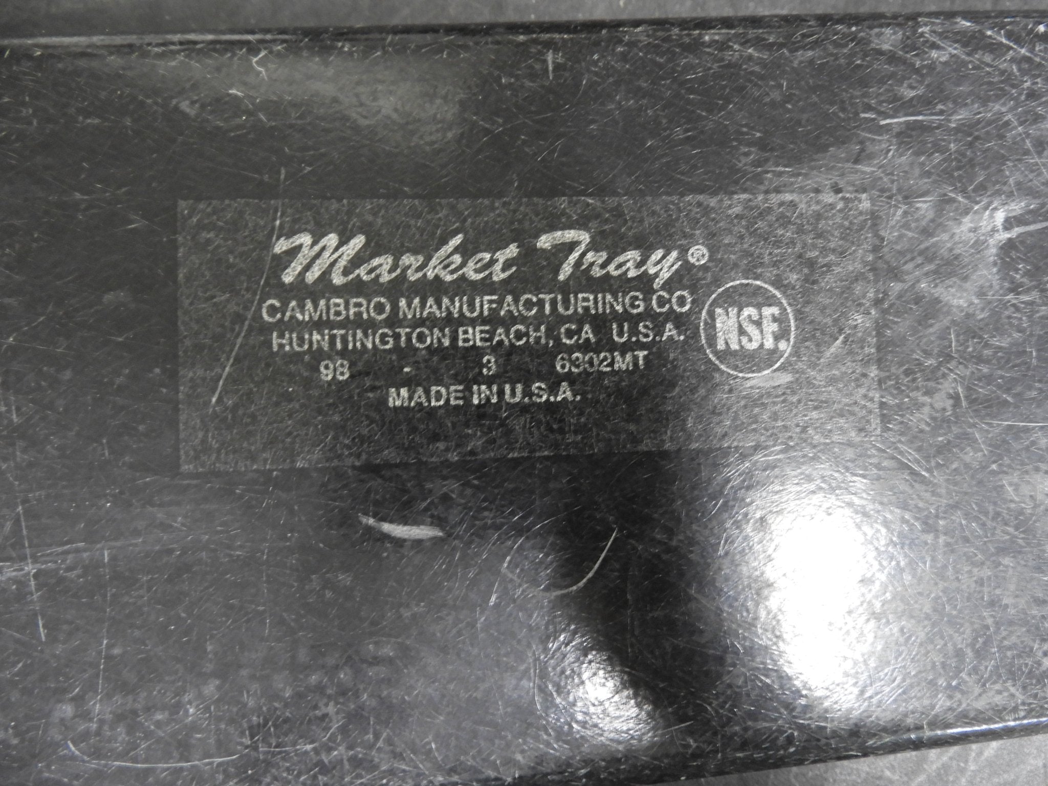 Used Cambro 6302MT142 Black Fiberglass Market Pan 7" x 30" - Falcon Restaurant Supply - 4