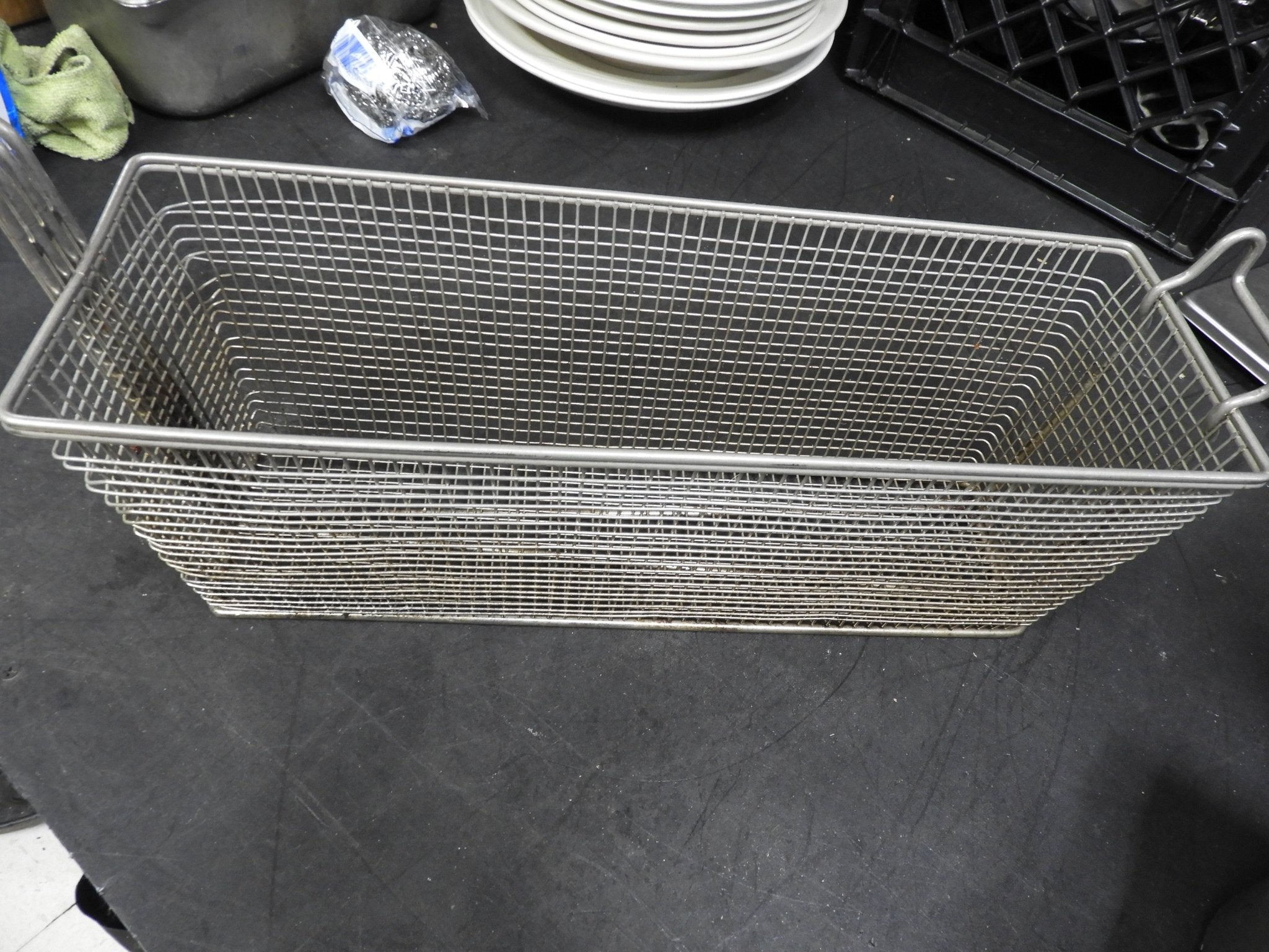 Used 17"x5.5"x6" Stainless Steel Deep Fryer Basket - Falcon Restaurant Supply - 2