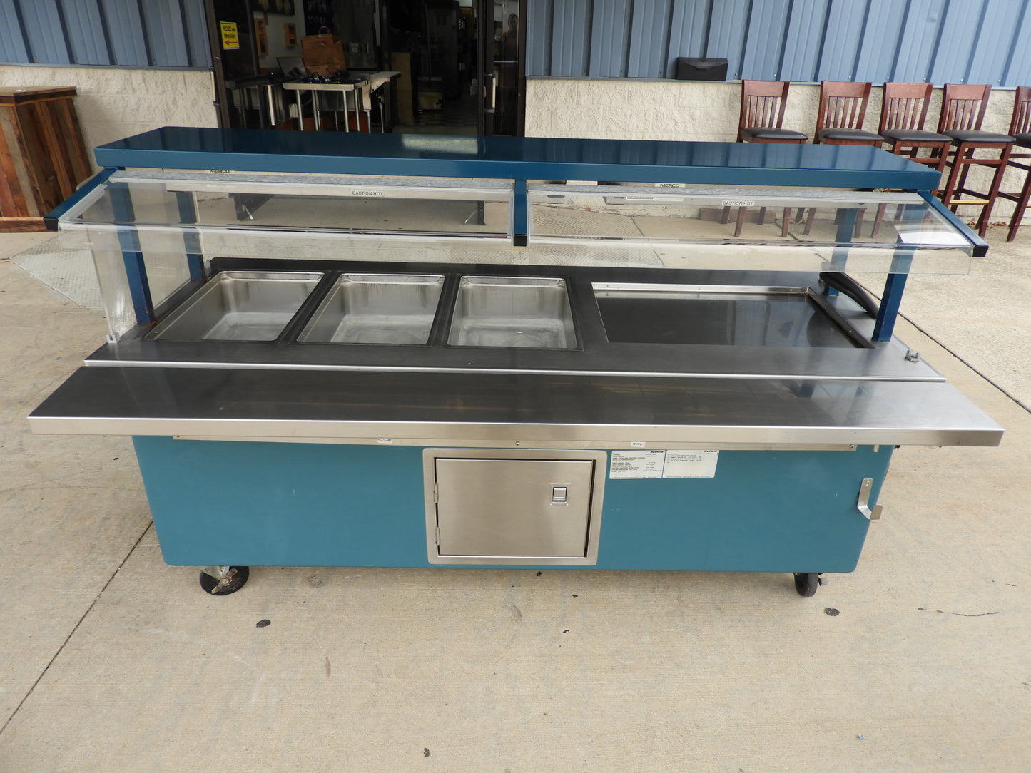 Used Delfield KCSC-60-NU Custom 60" Hot Food 3 Pan Steam Table with Heat Pad 220V