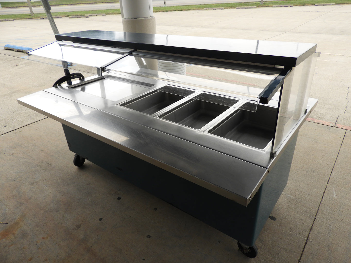 Used Delfield KCSC-60-NU Custom 60" Hot Food 3 Pan Steam Table with Heat Pad 220V