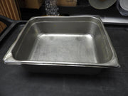 Used 1/2 Size Stainless Steel Steam Table / Hotel Pan - 4" Deep - Falcon Restaurant Supply - 1