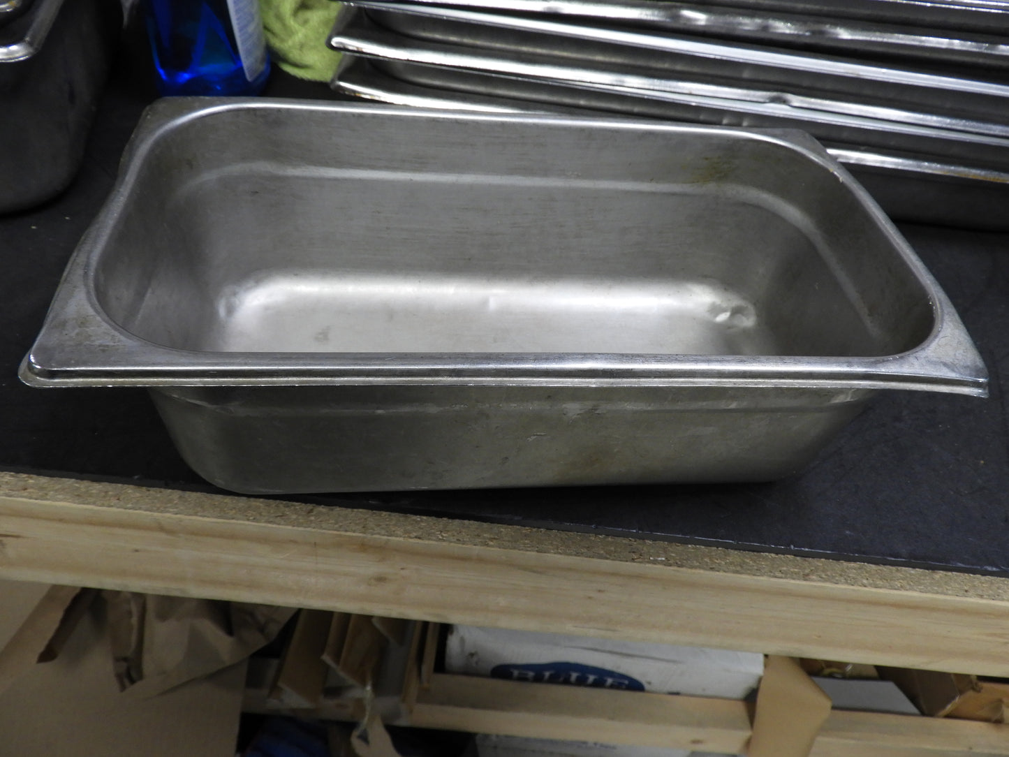 Used 1/3 Size Stainless Steel Steam Table / Hotel Pan - 4" Deep