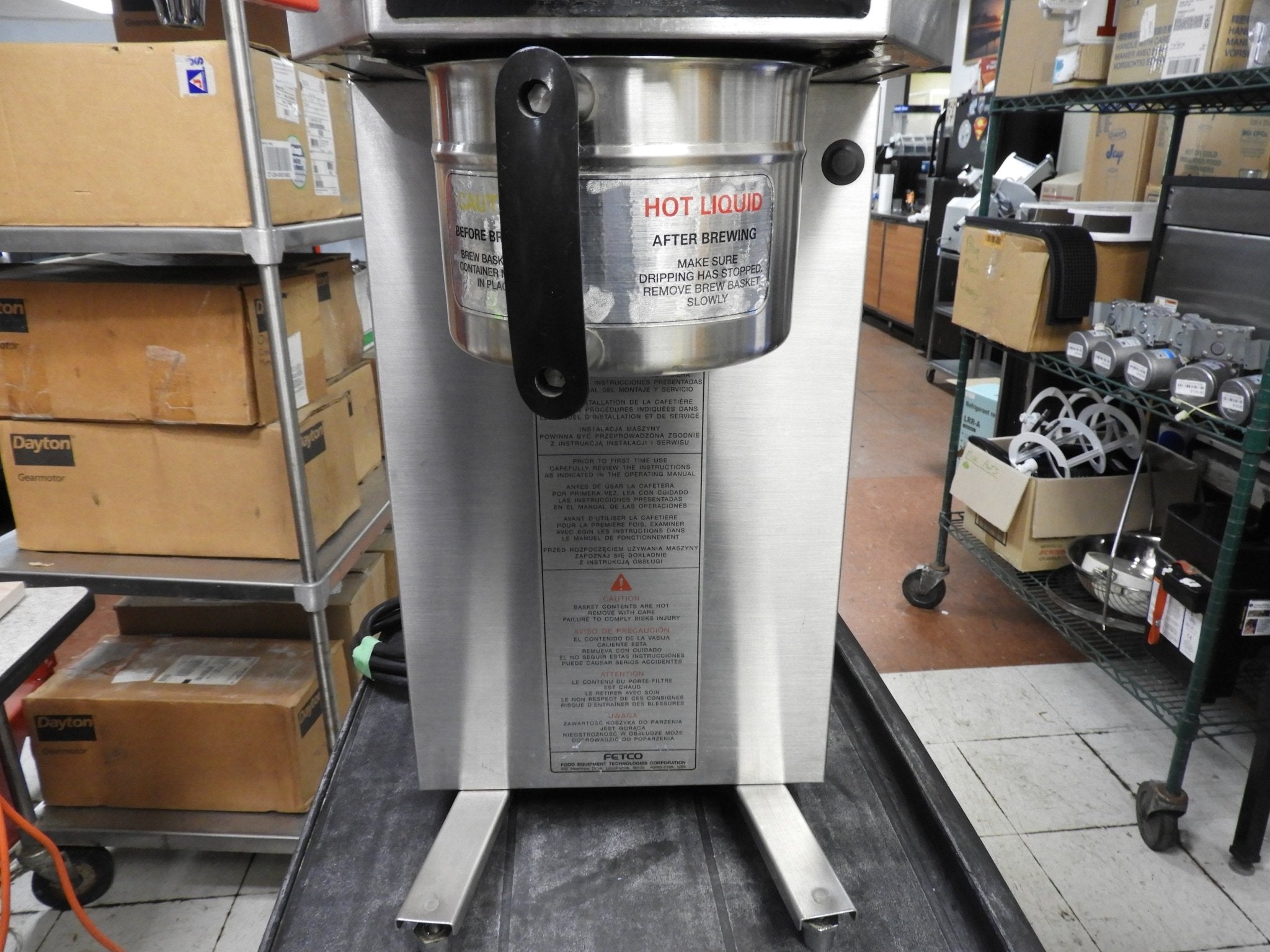 Used Fetco CBS - 31Aap Commercial Retail Coffee Brewer Machine with Hot Water Tap 120V - Falcon Restaurant Supply - 3