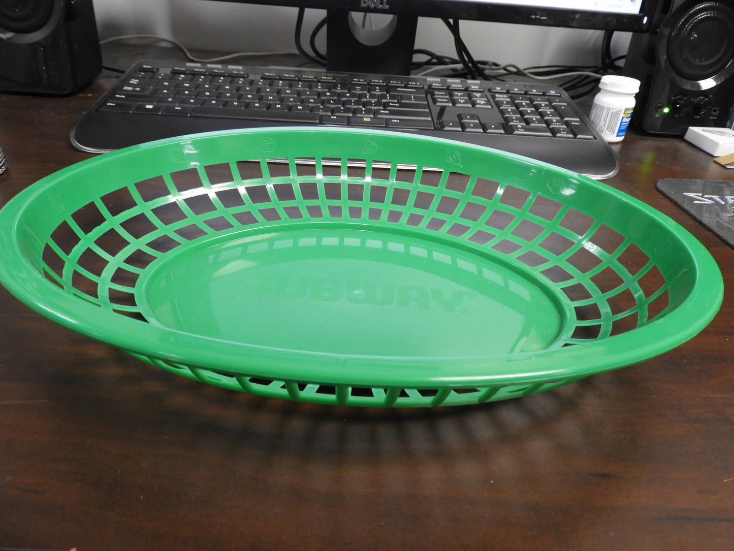 New Green Plastic Food Baskets 12"x9"x1.5"