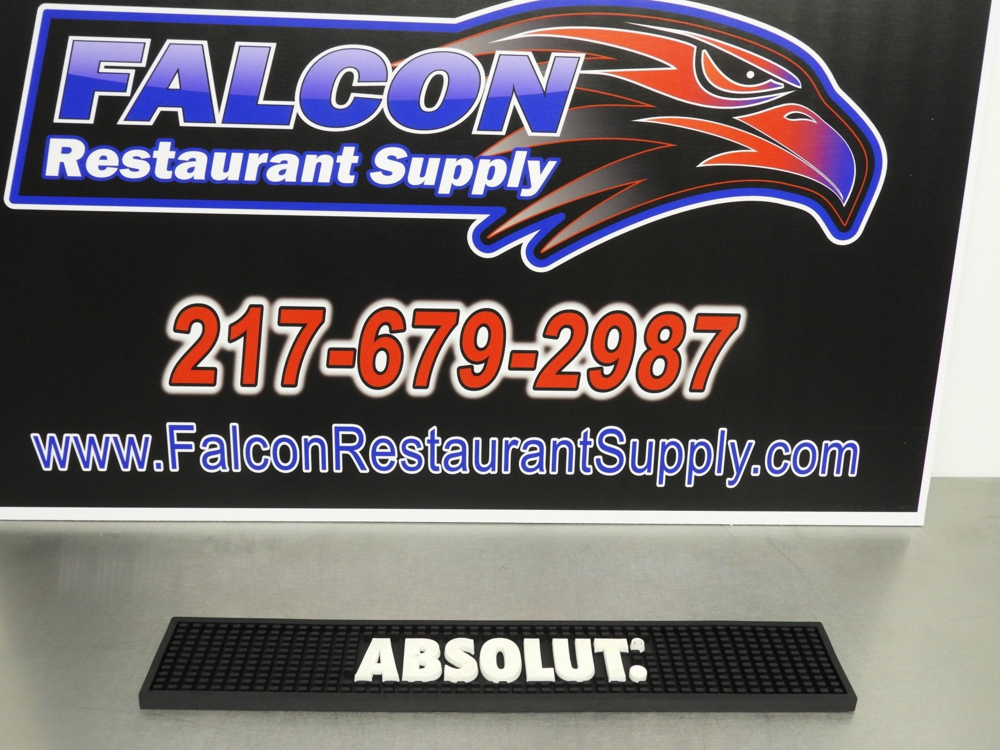 Used Absolut Vodka Beer Tap Bar Mat - Falcon Restaurant Supply - 2