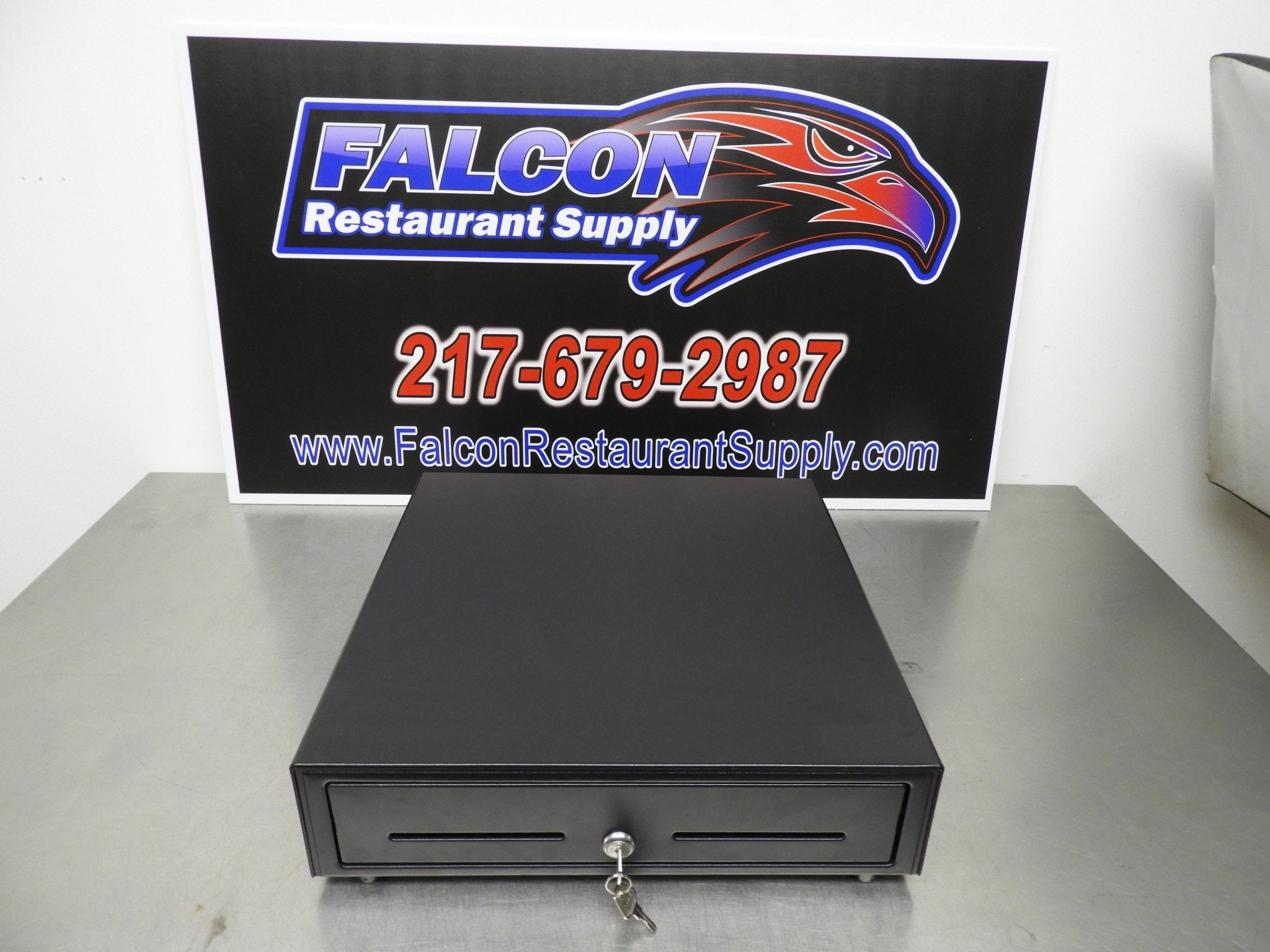 Used Cash Register Money Drawer with Insert and Key - Falcon Restaurant Supply - 1