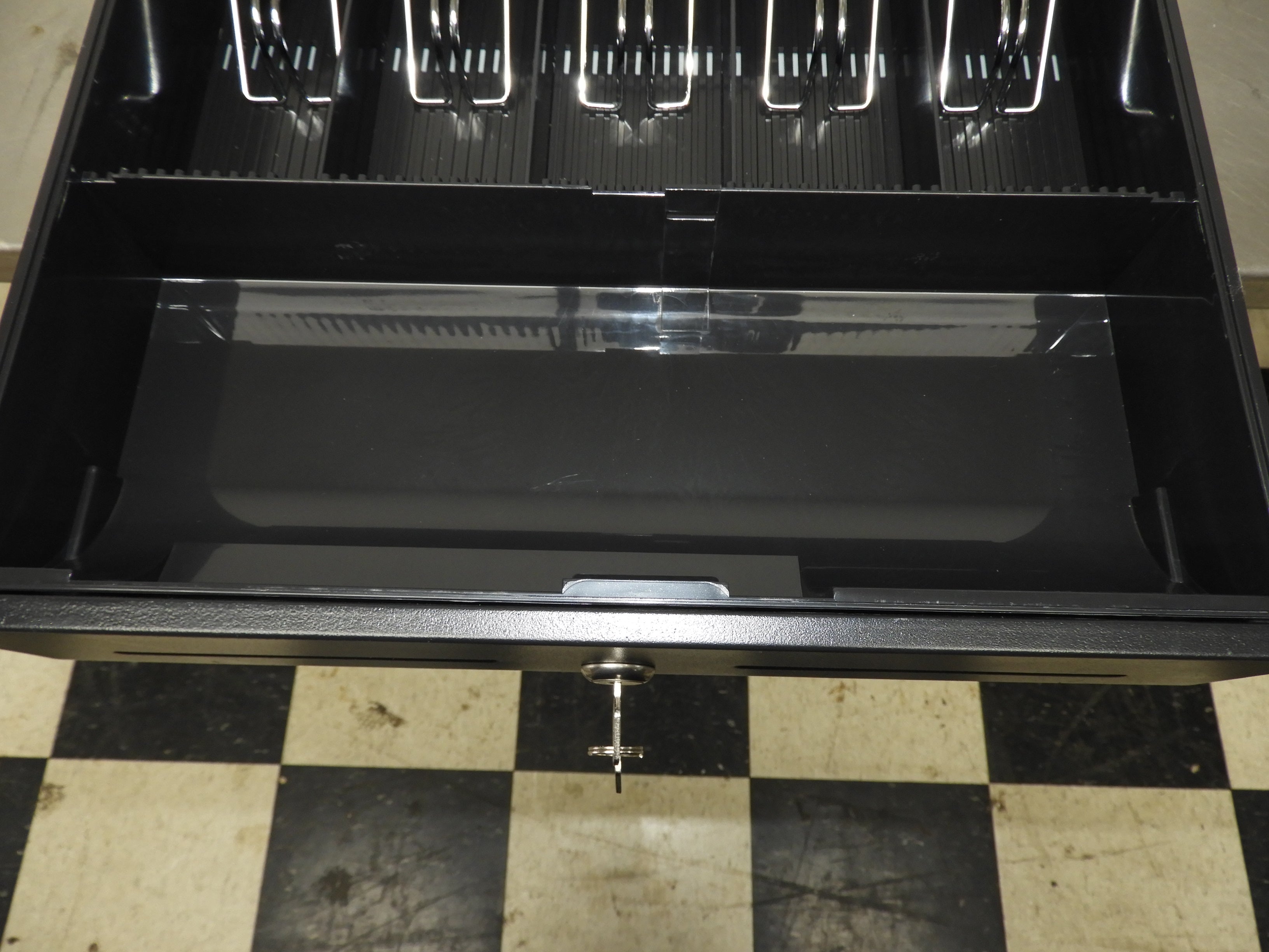 Used Cash Register Money Drawer with Insert and Key