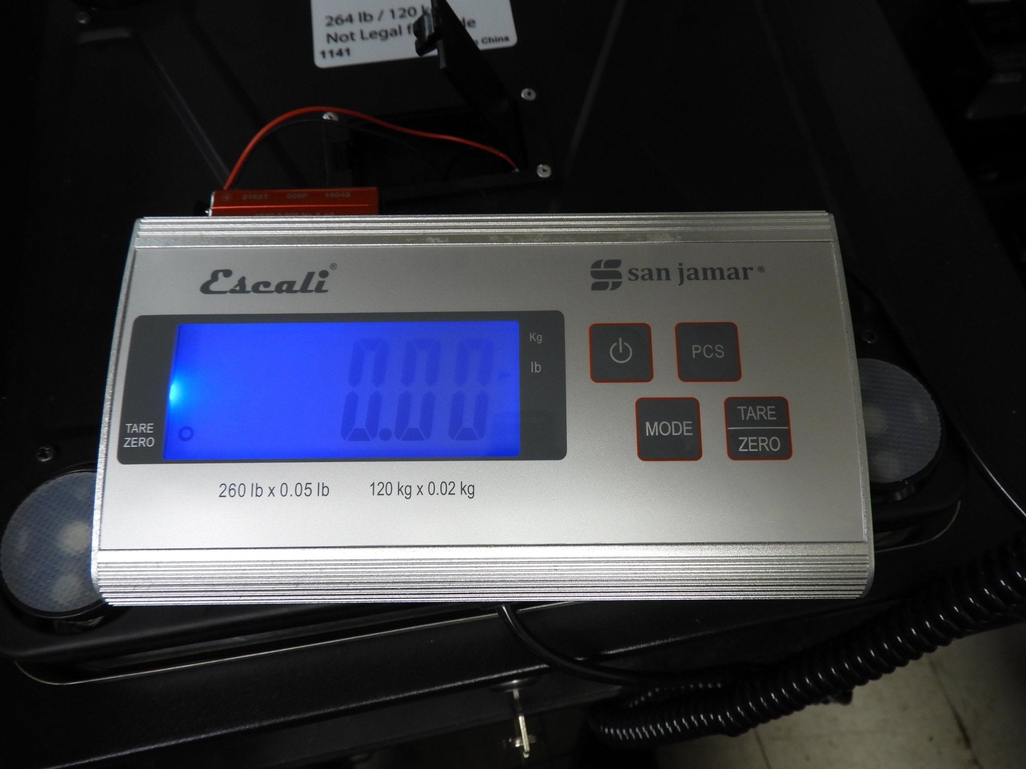 New San Jamar / Escali SCDG264 264 lb. Digital Shipping and Receiving Scale with Remote Display - Falcon Restaurant Supply - 7