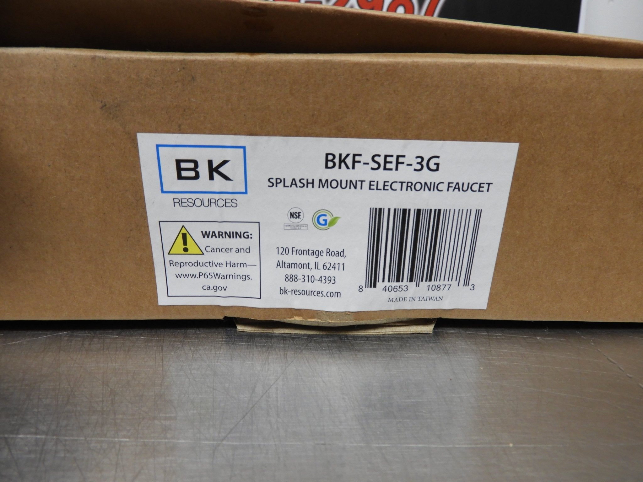 New BK Resources BKHS - W - SS - 1 - P - G Hand Sink Wall Mount with Touchless Sensor Faucet - Falcon Restaurant Supply - 9