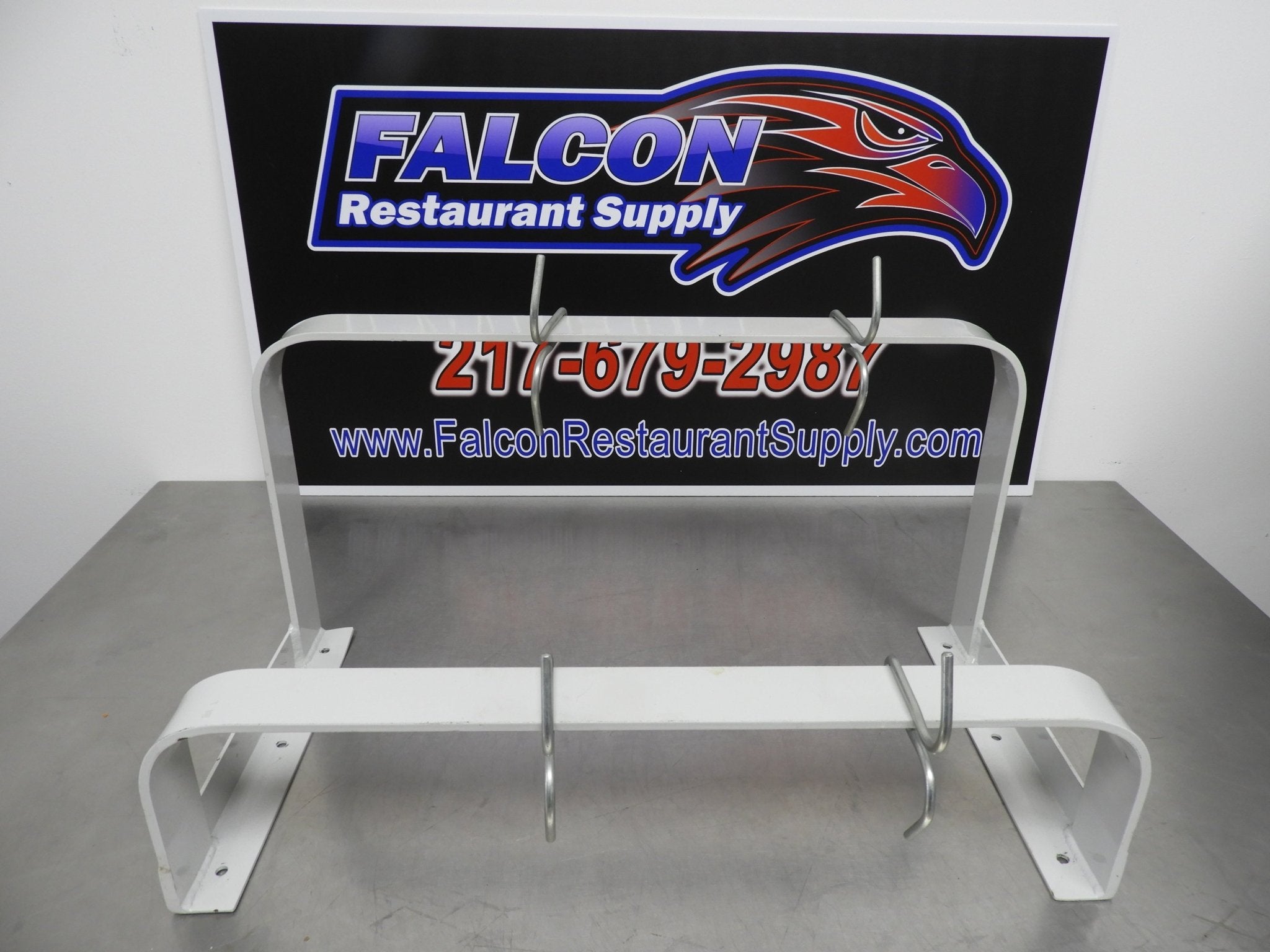 Used 24"x12"x12" Commercial Wall Mounted Pan Hanger with Four Hooks - Falcon Restaurant Supply - 1
