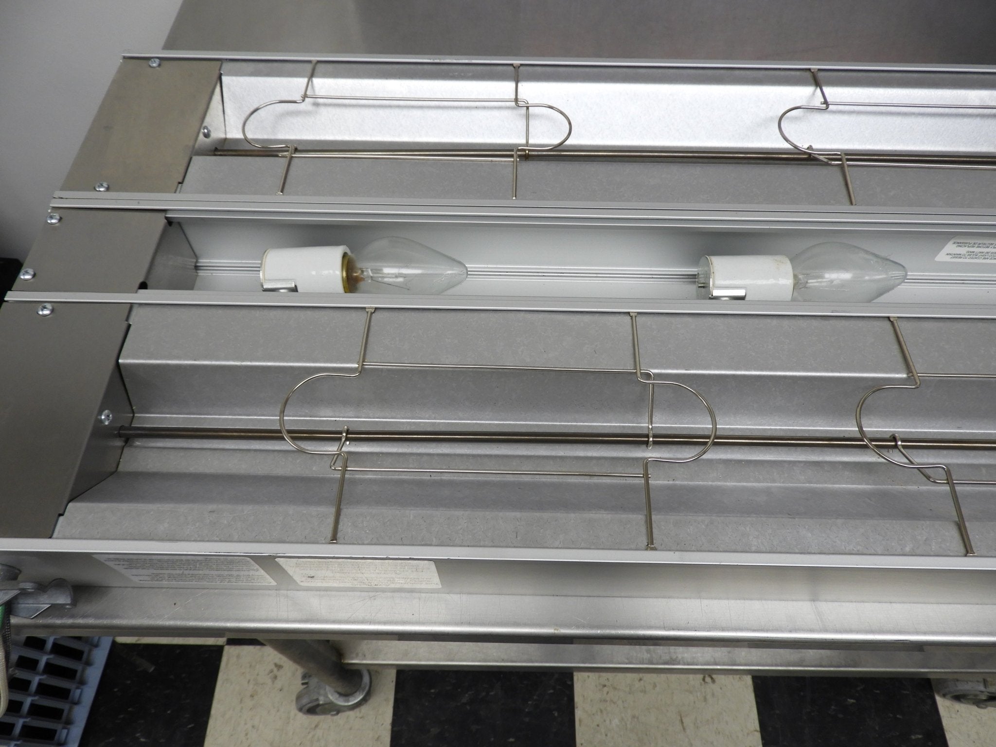 Used Hatco GRAL - 48D6 48" Standard Watts Infrared Lighted Strip Warmer - Double Rod 240V - Falcon Restaurant Supply - 4