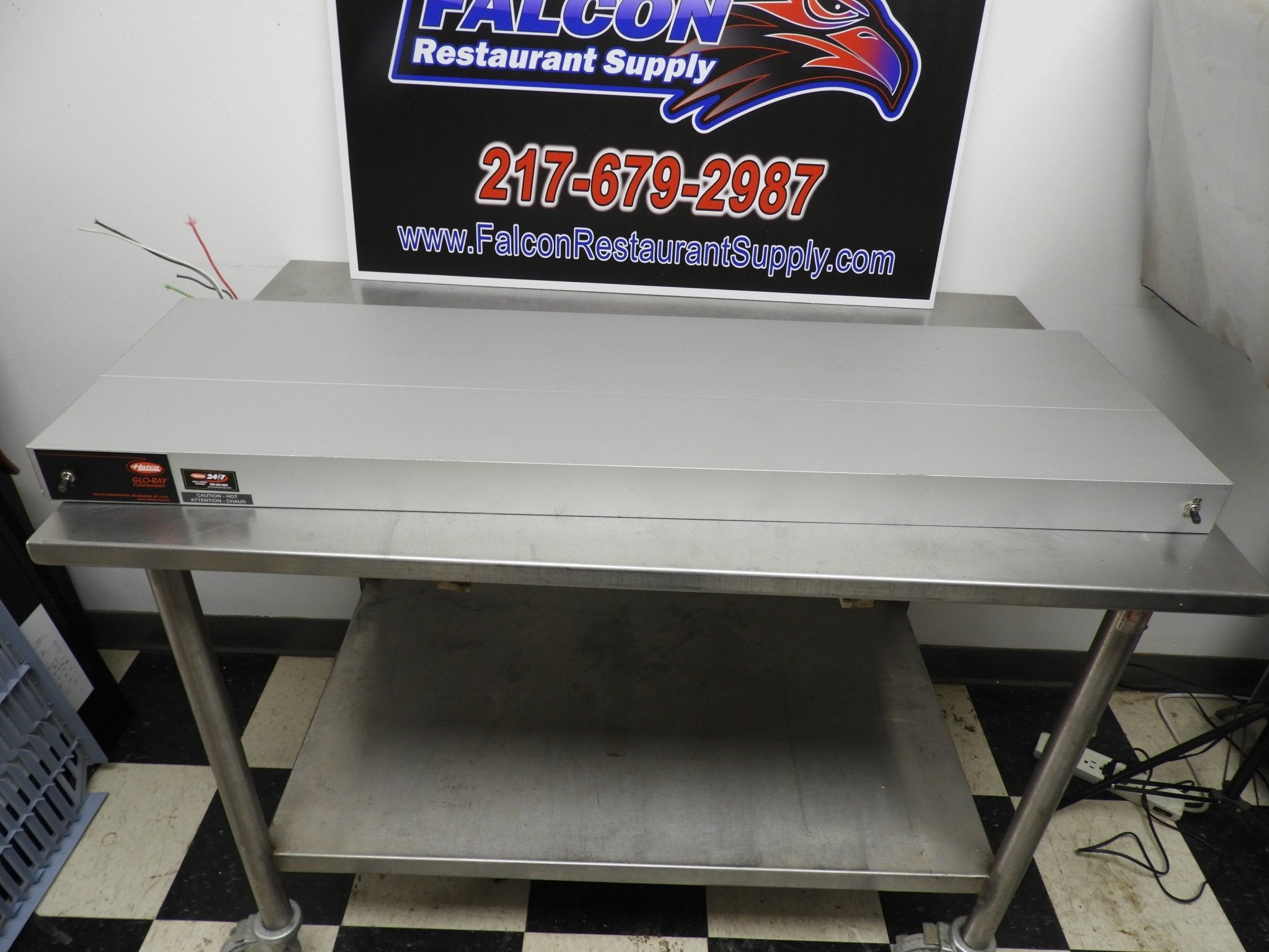 Used Hatco GRAL - 48D6 48" Standard Watts Infrared Lighted Strip Warmer - Double Rod 240V - Falcon Restaurant Supply - 6