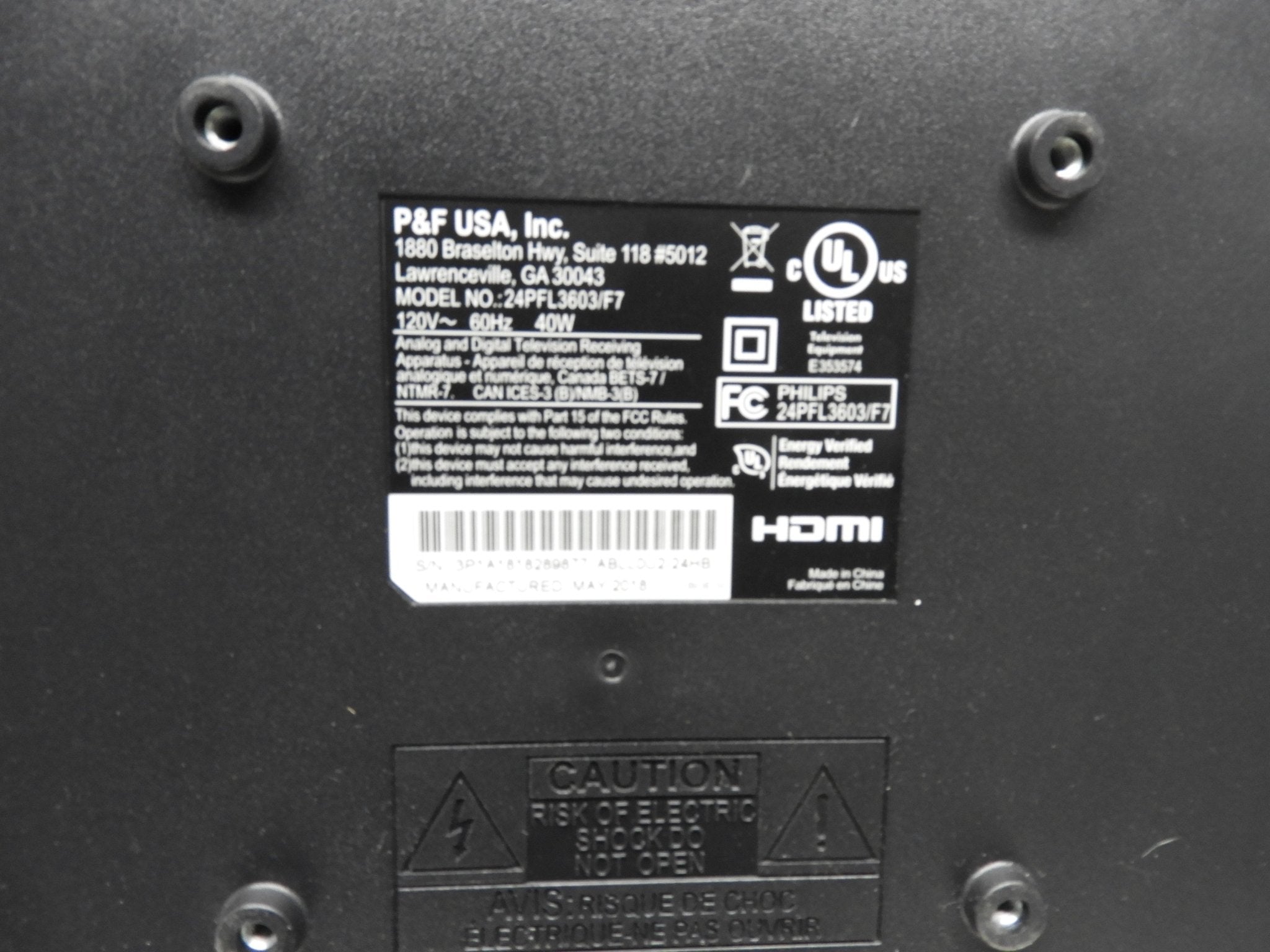 Used Phillips 3000 series LED - LCD TV 24PFL3603/F7 - Falcon Restaurant Supply - 4