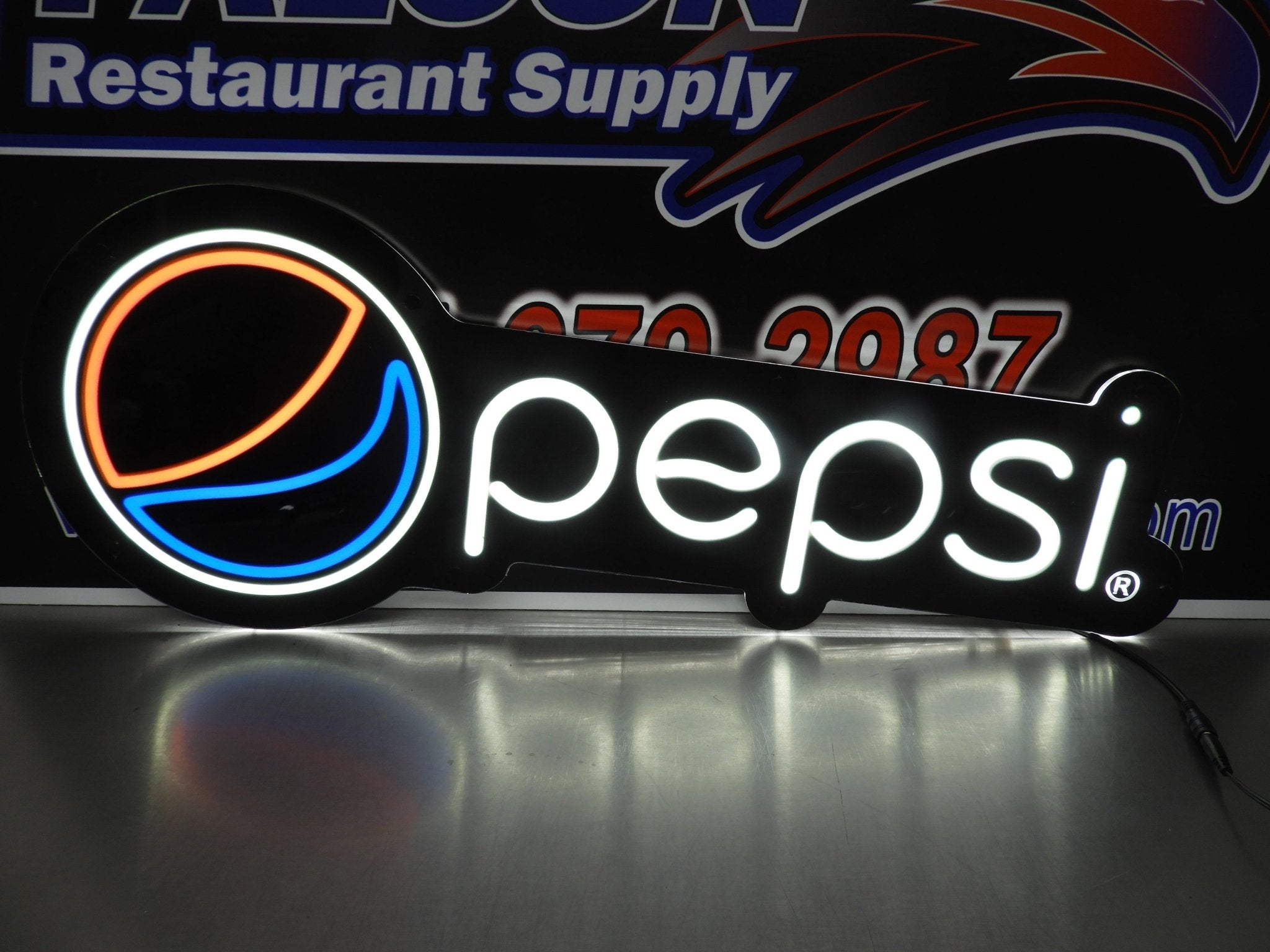 Used 29.5 inch Pepsi LED Sign - Falcon Restaurant Supply - 1