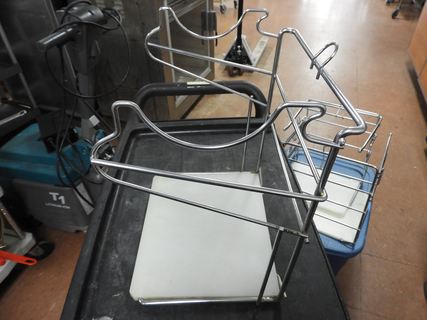 Used Choice Chrome Grocery Retail Store Bag Rack / Stand