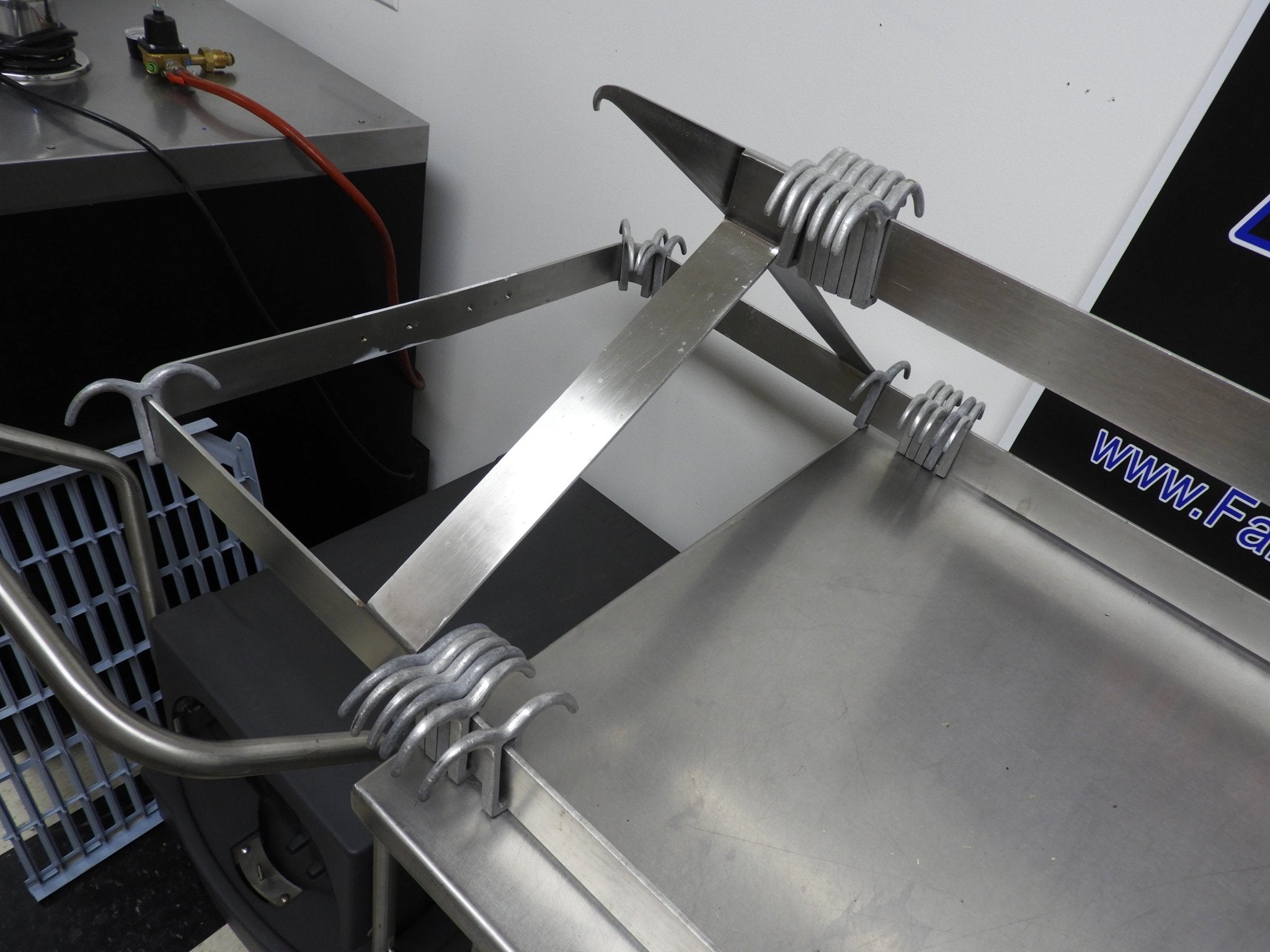 Used Overhead Stainless Steel Pot/Utensil Hanger Rack 72"x24"x12.5" - Falcon Restaurant Supply - 4