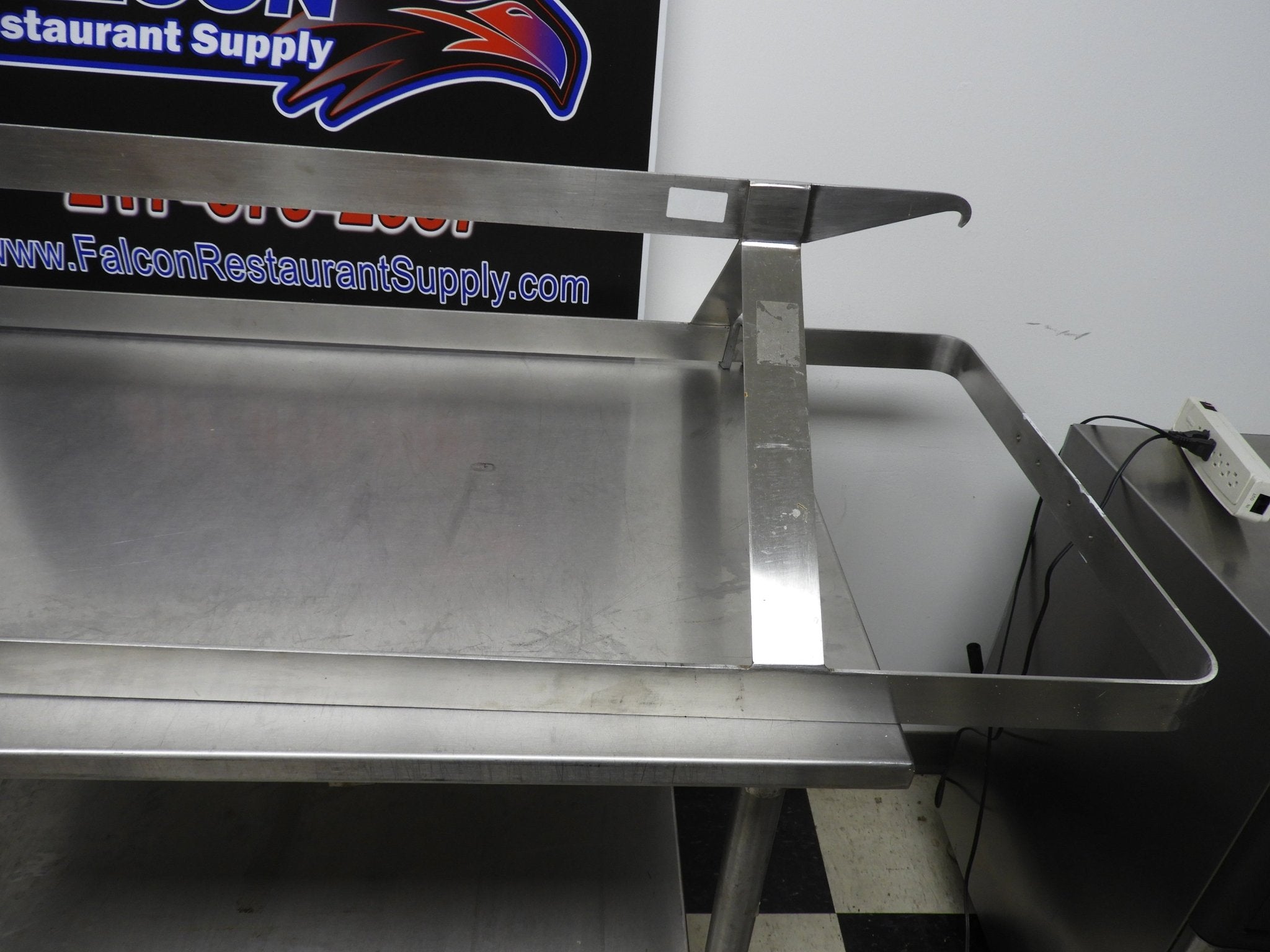 Used Overhead Stainless Steel Pot/Utensil Hanger Rack 72"x24"x12.5" - Falcon Restaurant Supply - 6