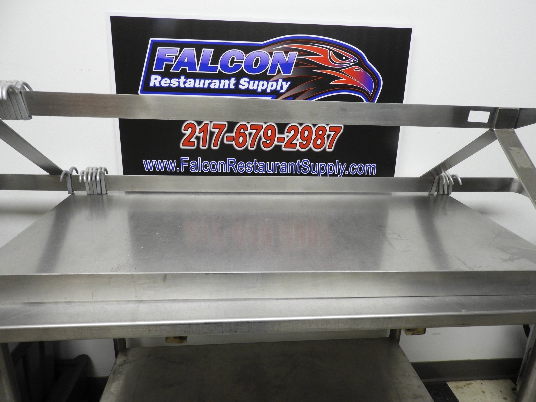 Used Overhead Stainless Steel Pot/Utensil Hanger Rack 72"x24"x12.5" - Falcon Restaurant Supply - 8
