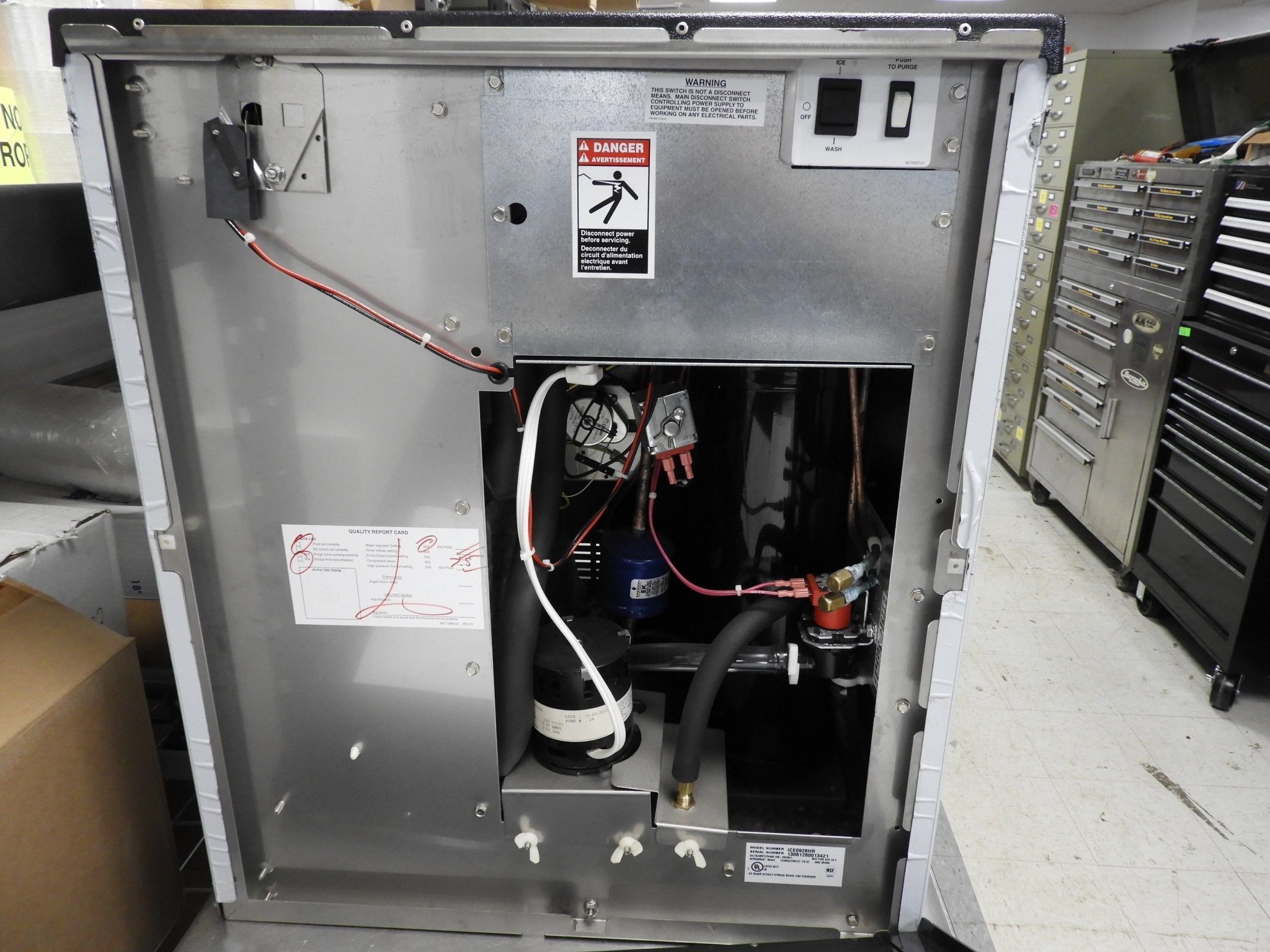 Used Ice - O - Matic ICE0926HR Ice Maker, Cube - Style without Storage Bin - Falcon Restaurant Supply - 9