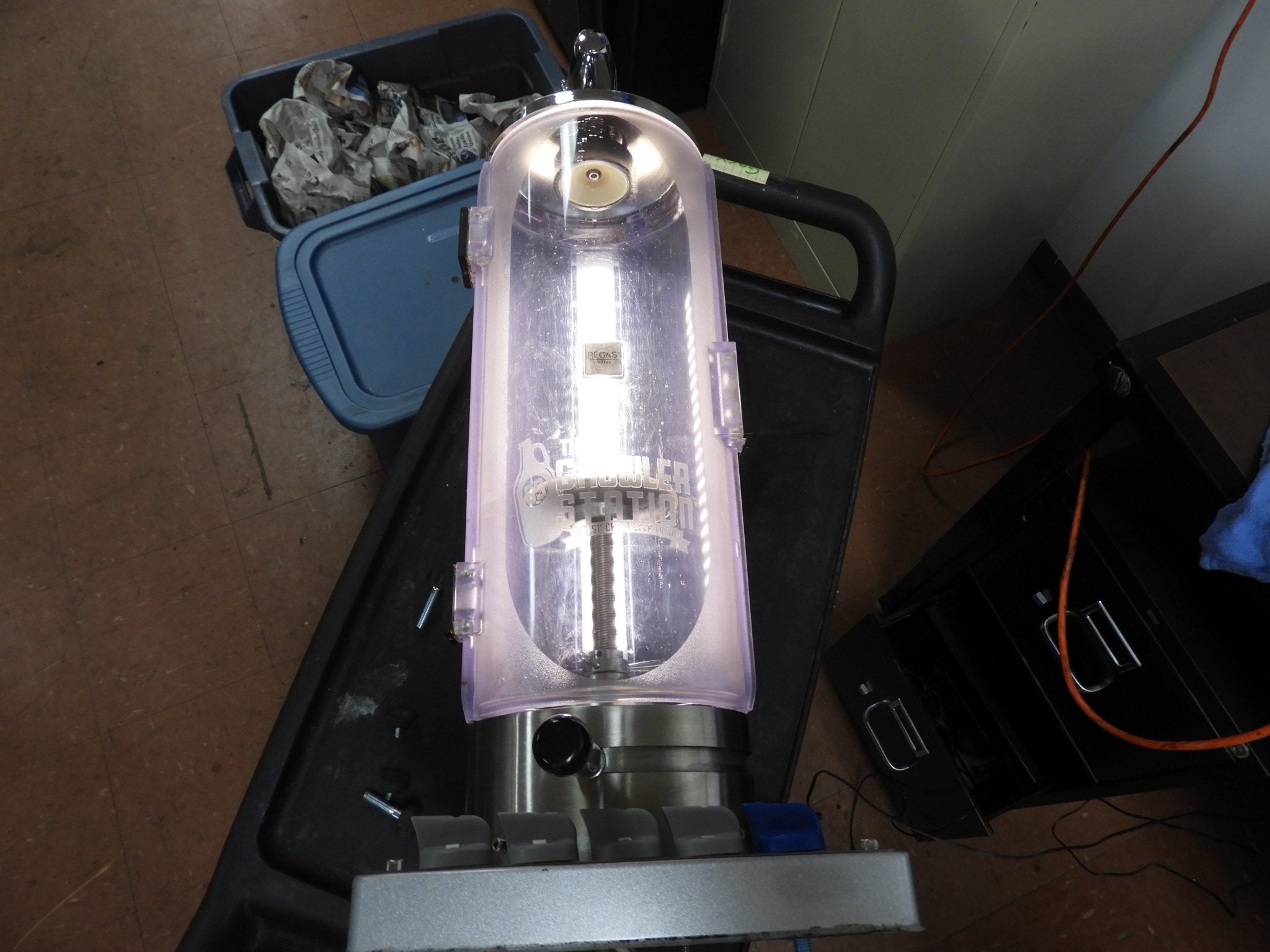 Used Pegas CrafTap Crowler/Growler Bottle Filler for Craft Beer Brewing Bottling - Falcon Restaurant Supply - 1