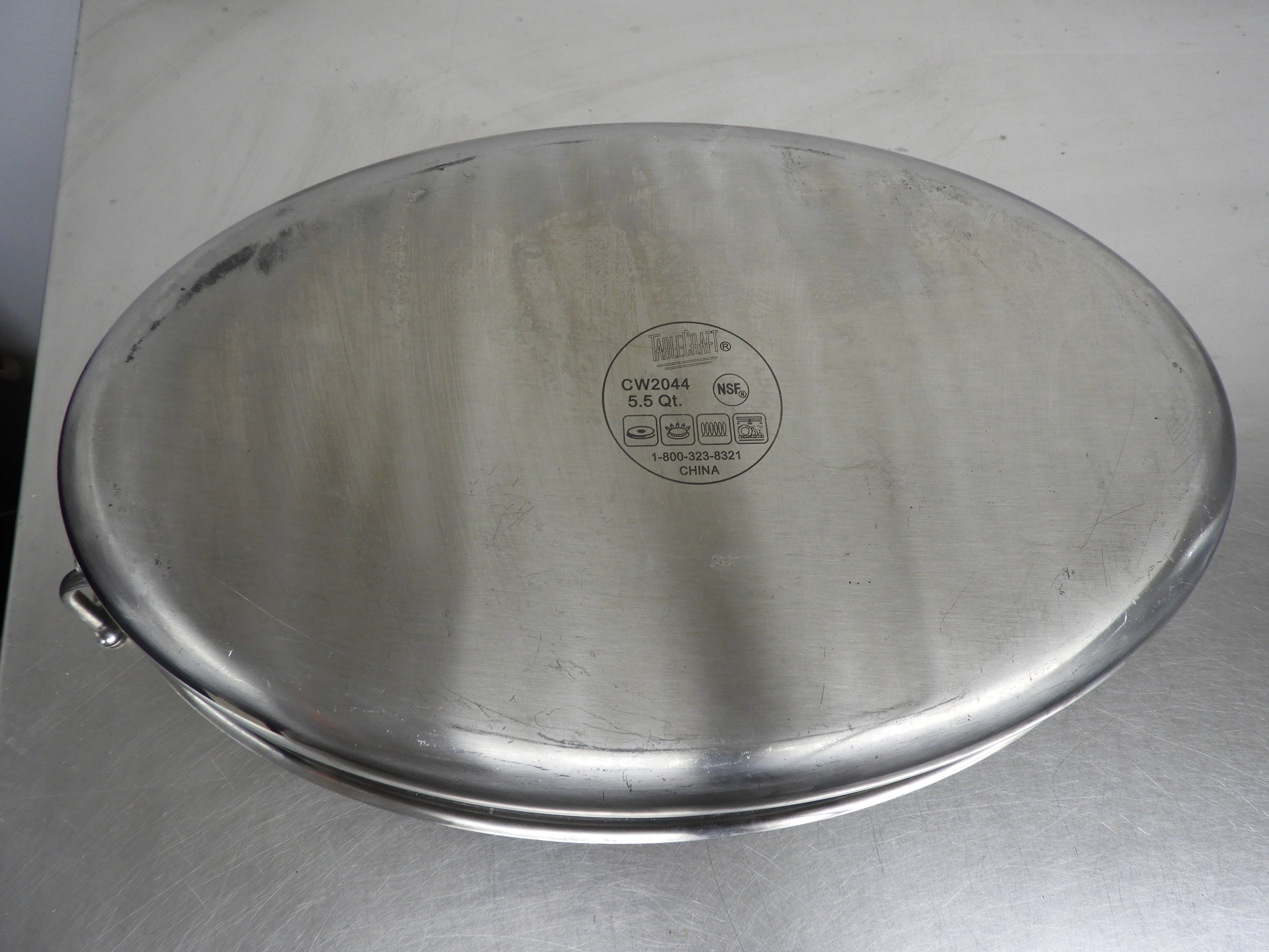 Used Tablecraft CW2044 5 1/2qt Stainless Steel Braising Pot
