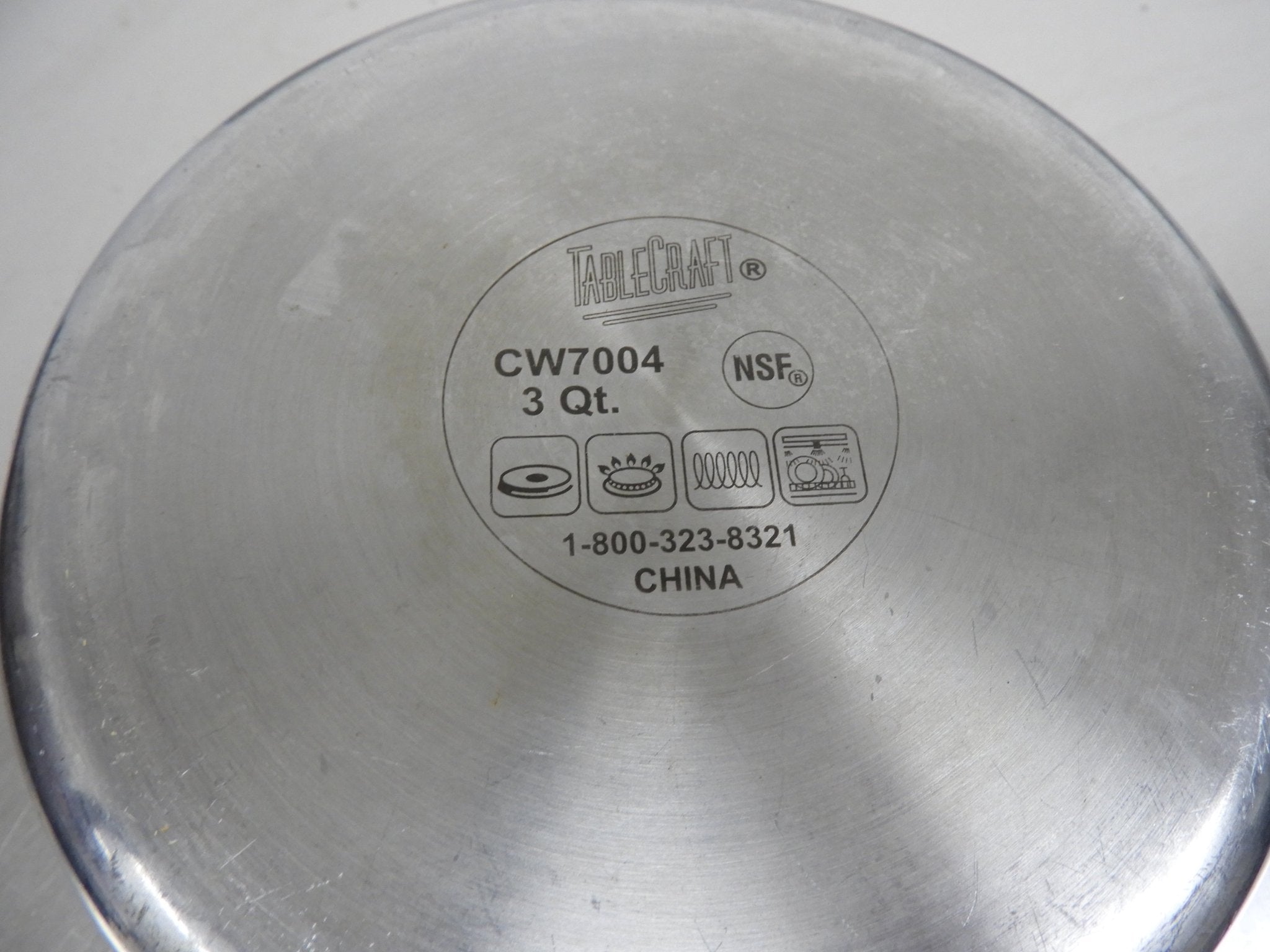 Used Tablecraft CW7004 3qt Tri Ply Sauce Pan w/ Loop Handles - Falcon Restaurant Supply - 5