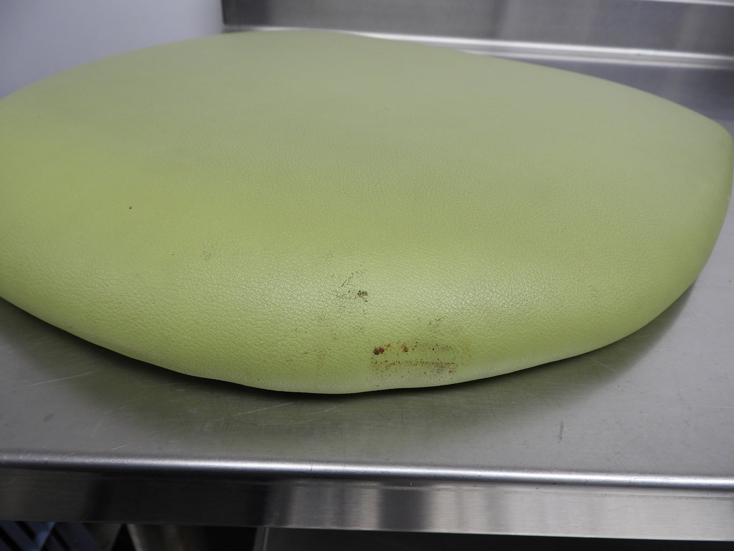 Used Lancaster Seafoam Vinyl Padded Seat Cushion for Metal Frame Seating