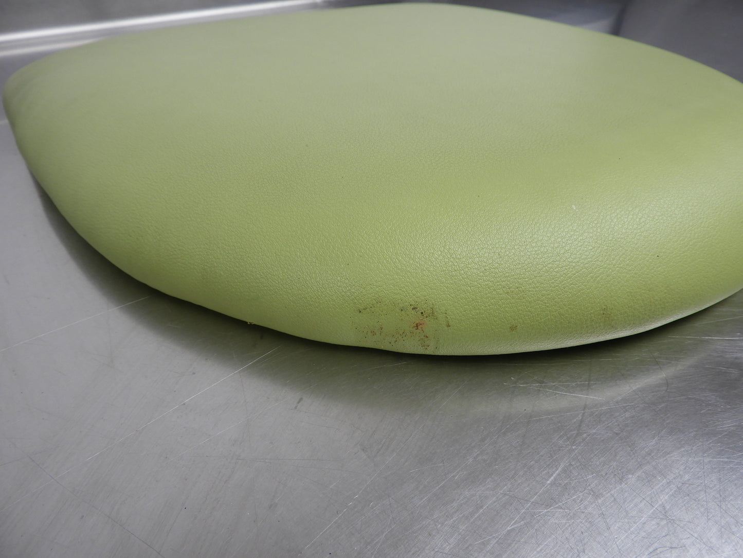 Used Lancaster Seafoam Vinyl Padded Seat Cushion for Metal Frame Seating