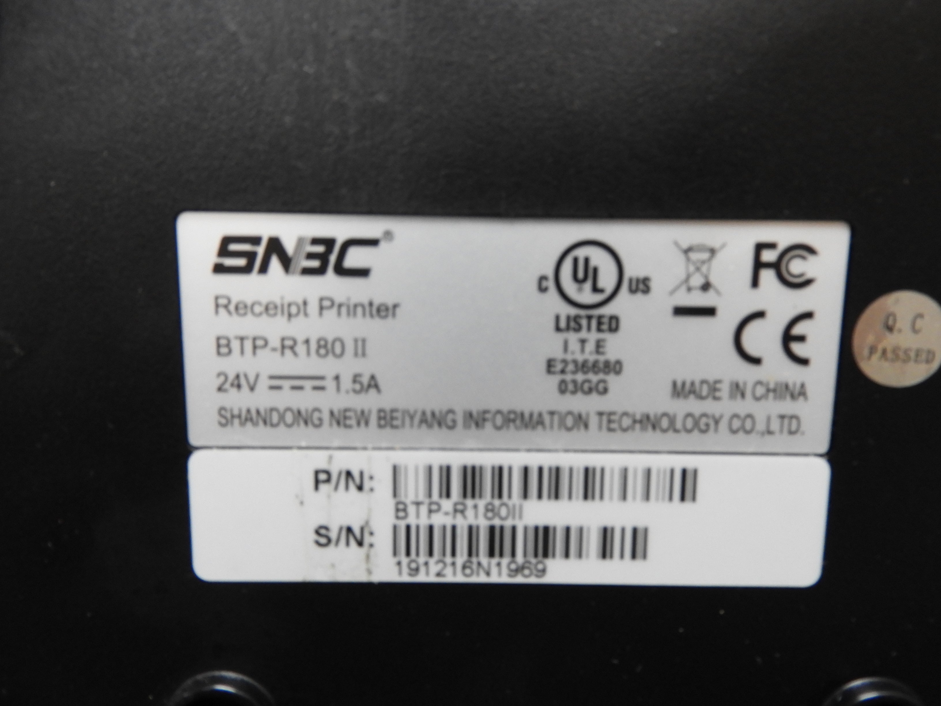 Used TEAMSable R180II POS Thermal Receipt Printer