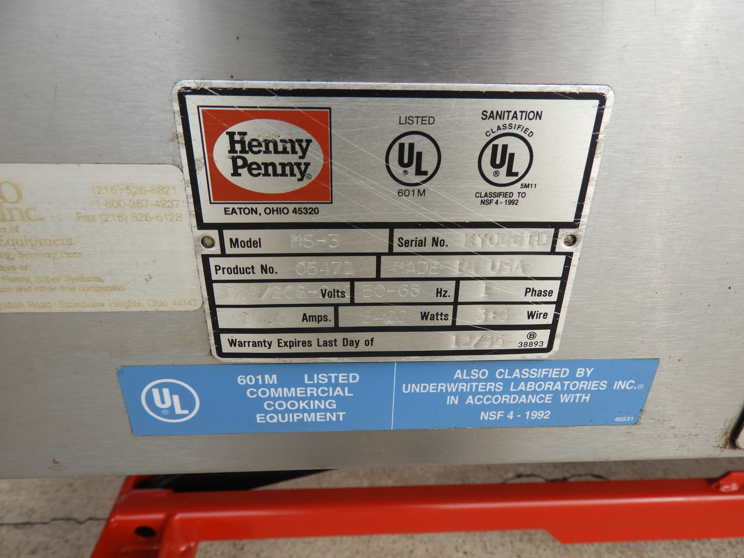 Used Henny Penny HS-3 Heated Self Serve Commercial Display Case 26"x43"x39" 120/208-240V