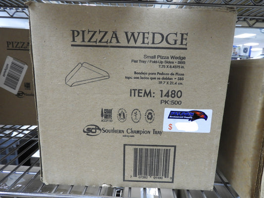 Southern Champion Tray 1480 Paperboard White Pizza Slice Wedge (Case of 500)