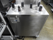 Used Delfield CAB2-650ET Even Temp Mobile Enclosed Two Stack Heated 144 Dish Dispenser